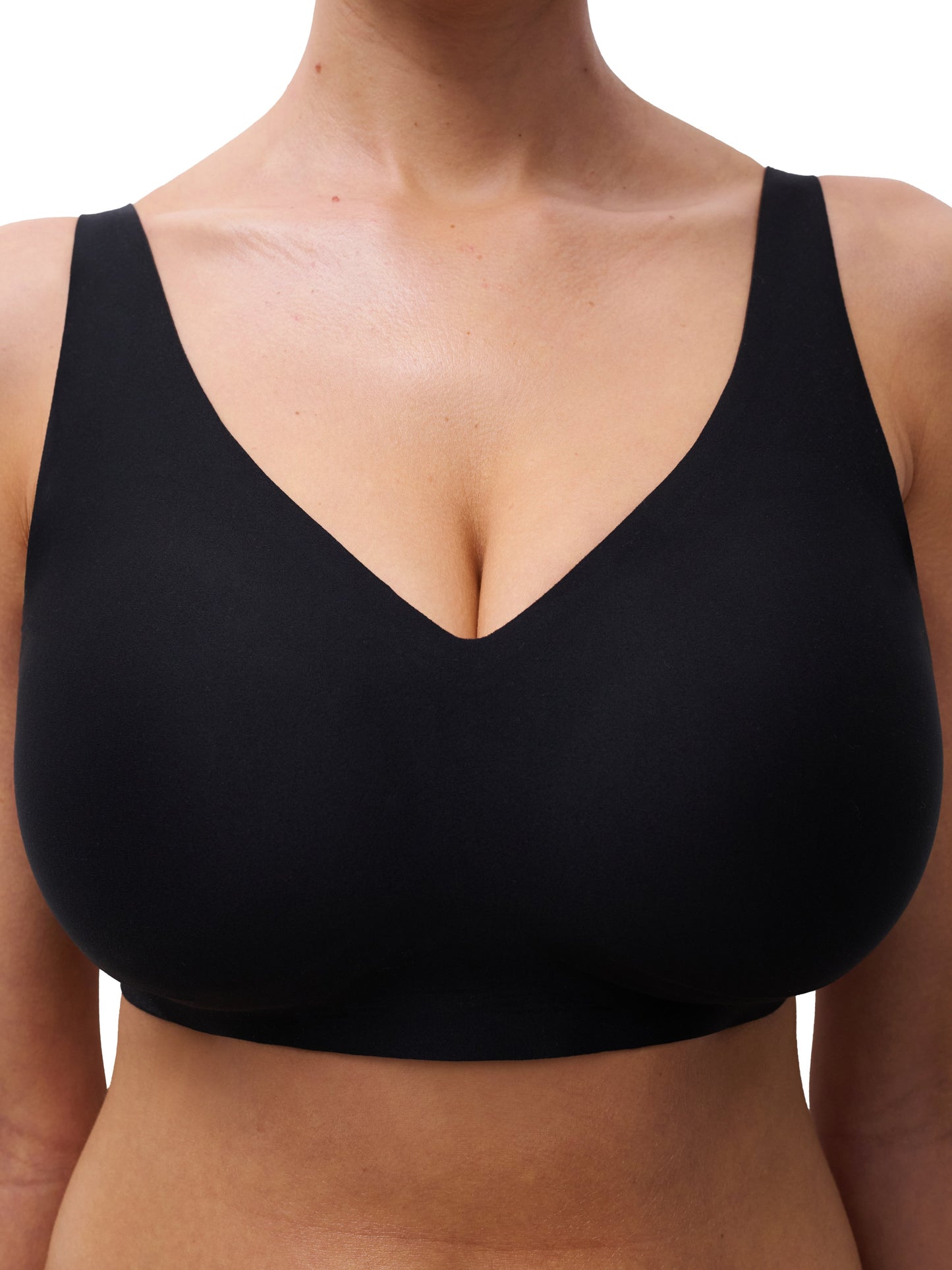 SoftStrech Power Tiefausgeschnittener BH (Schwarz)