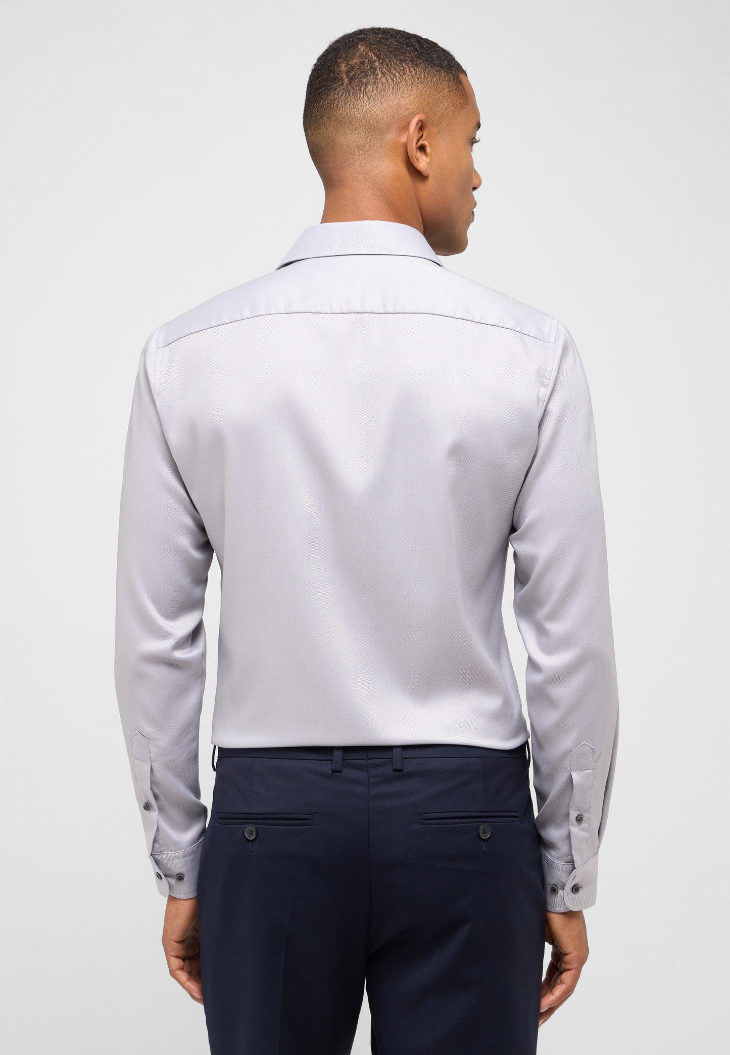 Performance Shirt Natté-Stretch Langarm (Grau)