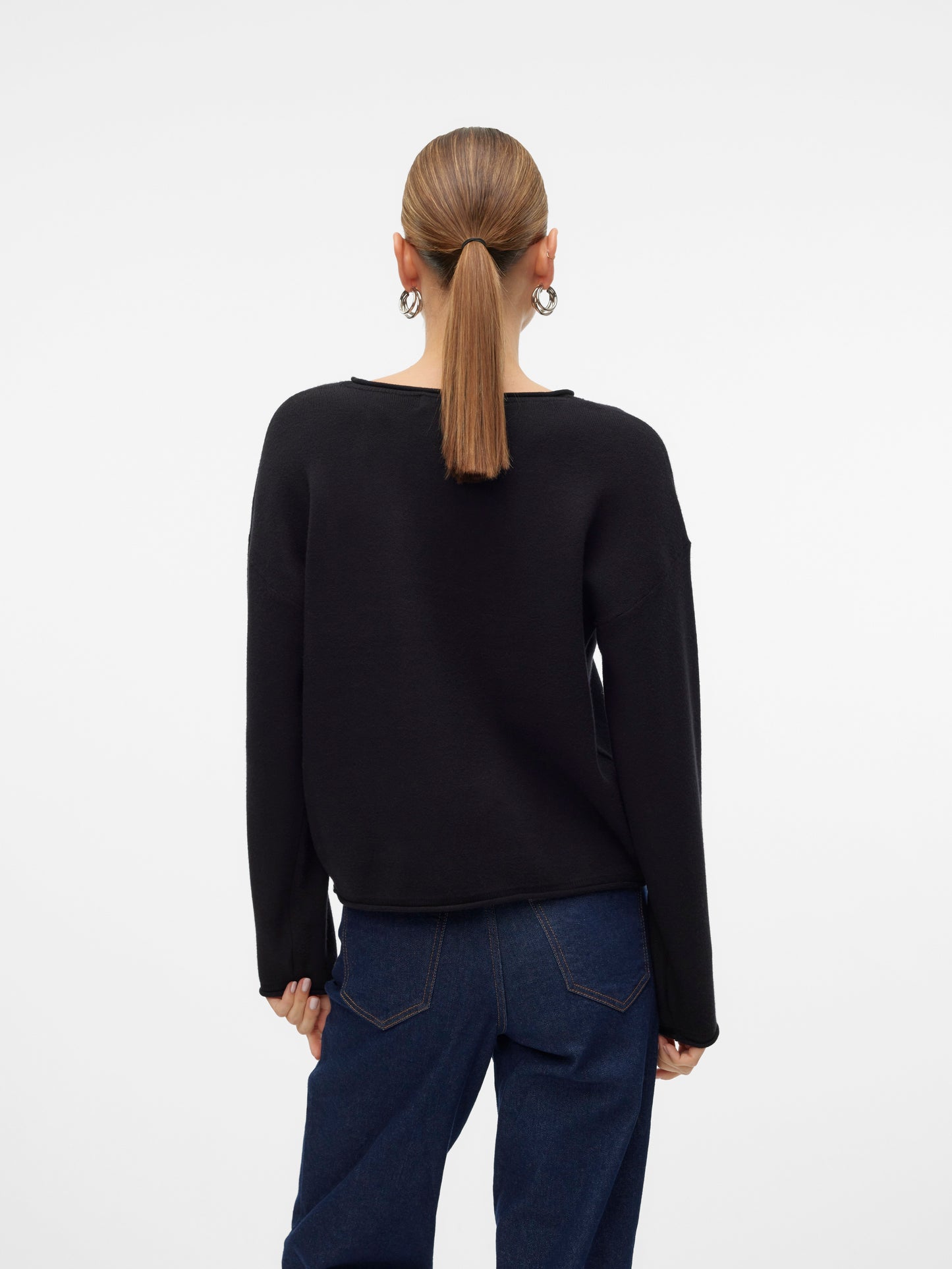 Vmgold Roll Ls O-neck Pullover Ga (Black)