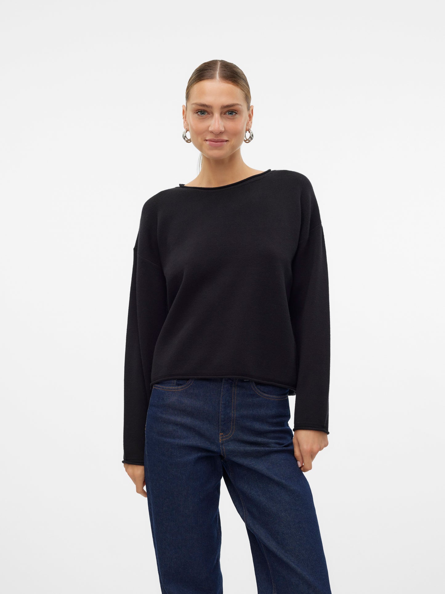 Vmgold Roll Ls O-neck Pullover Ga (Black)