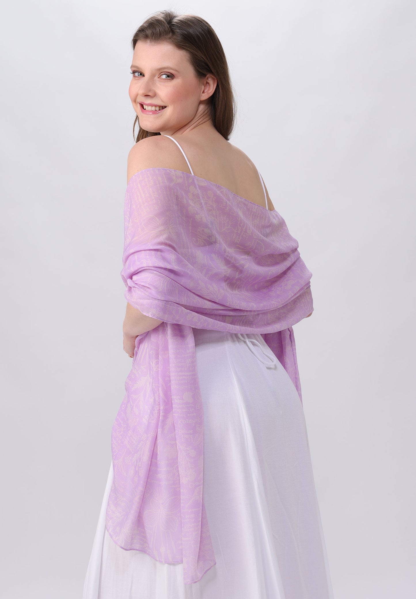 Stola Polyester Stola (Lavender)