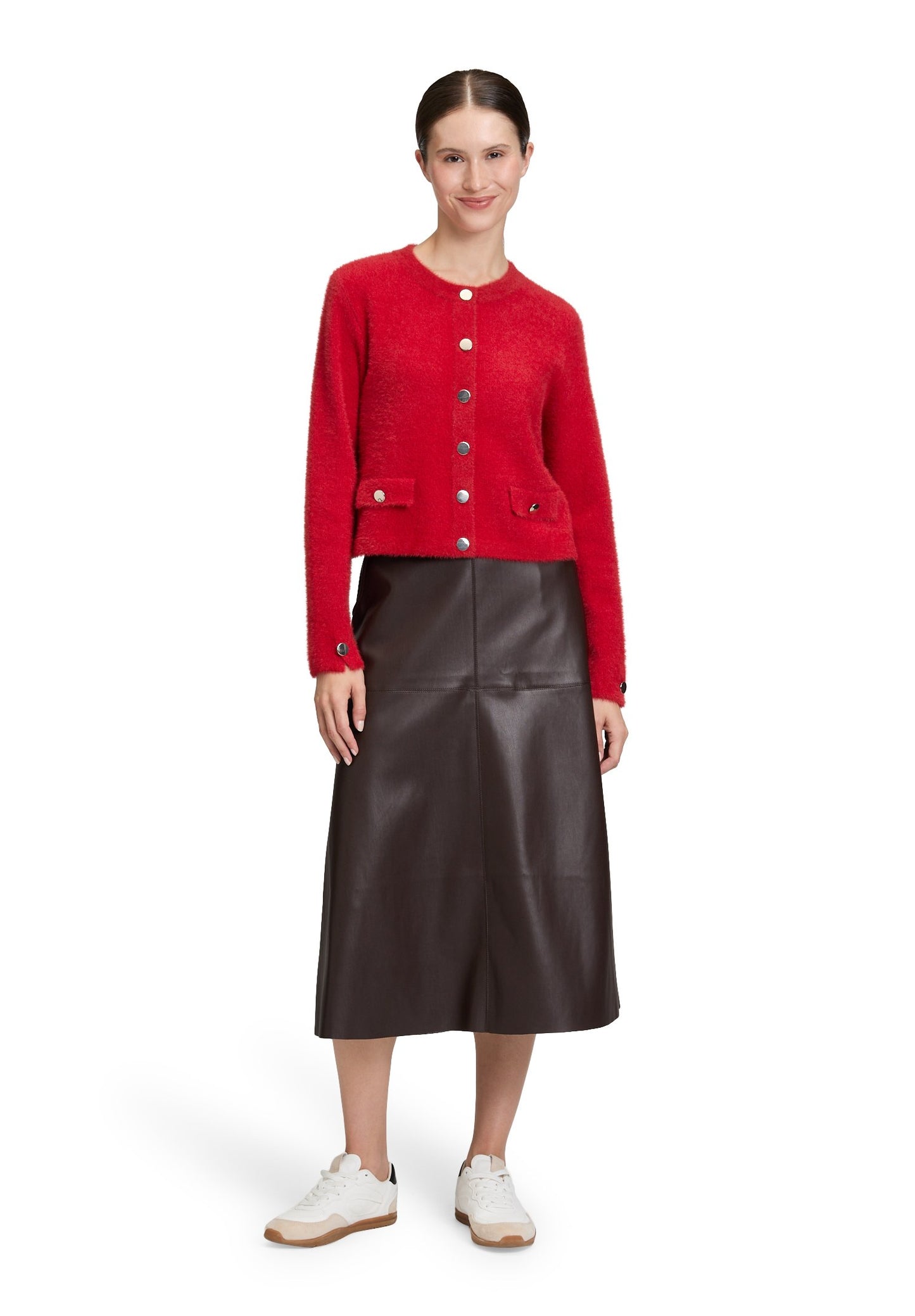 Casual-Strickjacke (Red Scarlet)