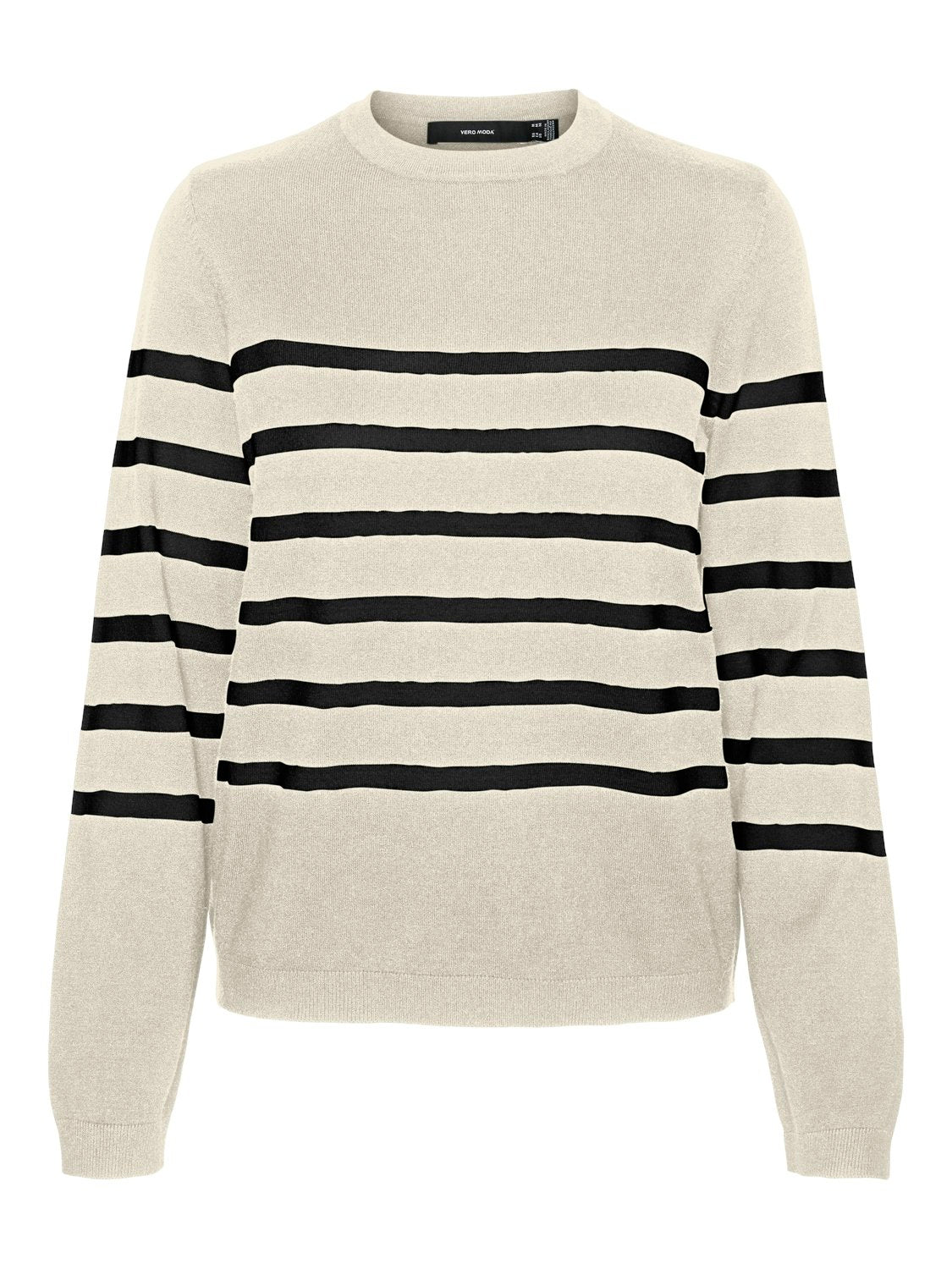 Vmsaba Plain Ls O-neck Pullover Ga Noos (Birch/blac)