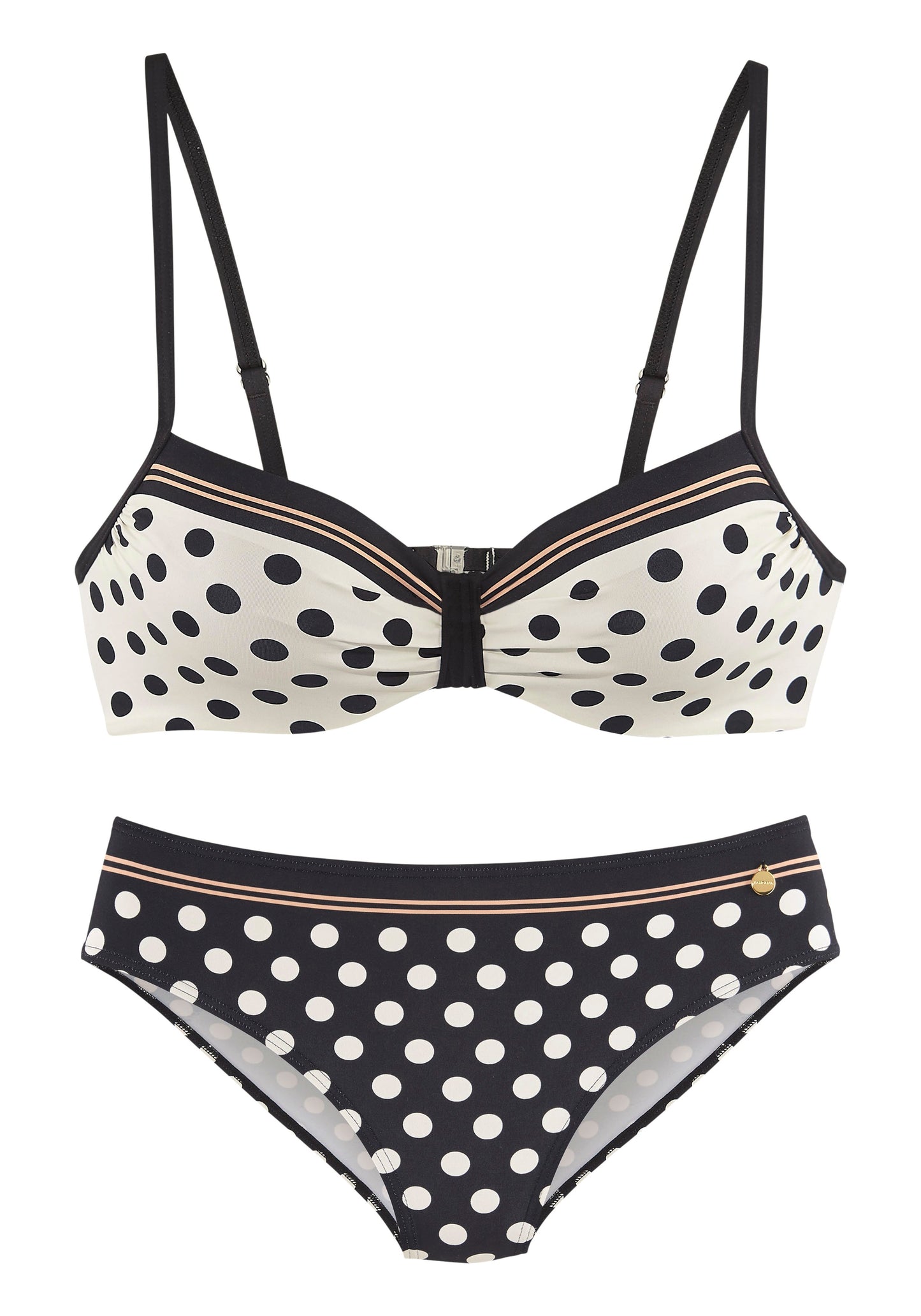 lascana Bügel-Bikini (Schwarz/crem)