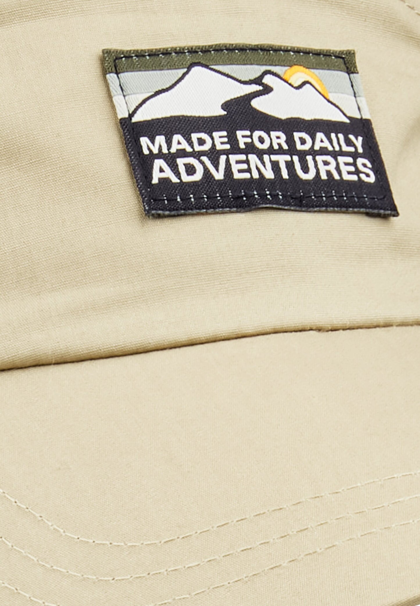 5-Panel-Cap aus reiner Baumwolle (Beige)
