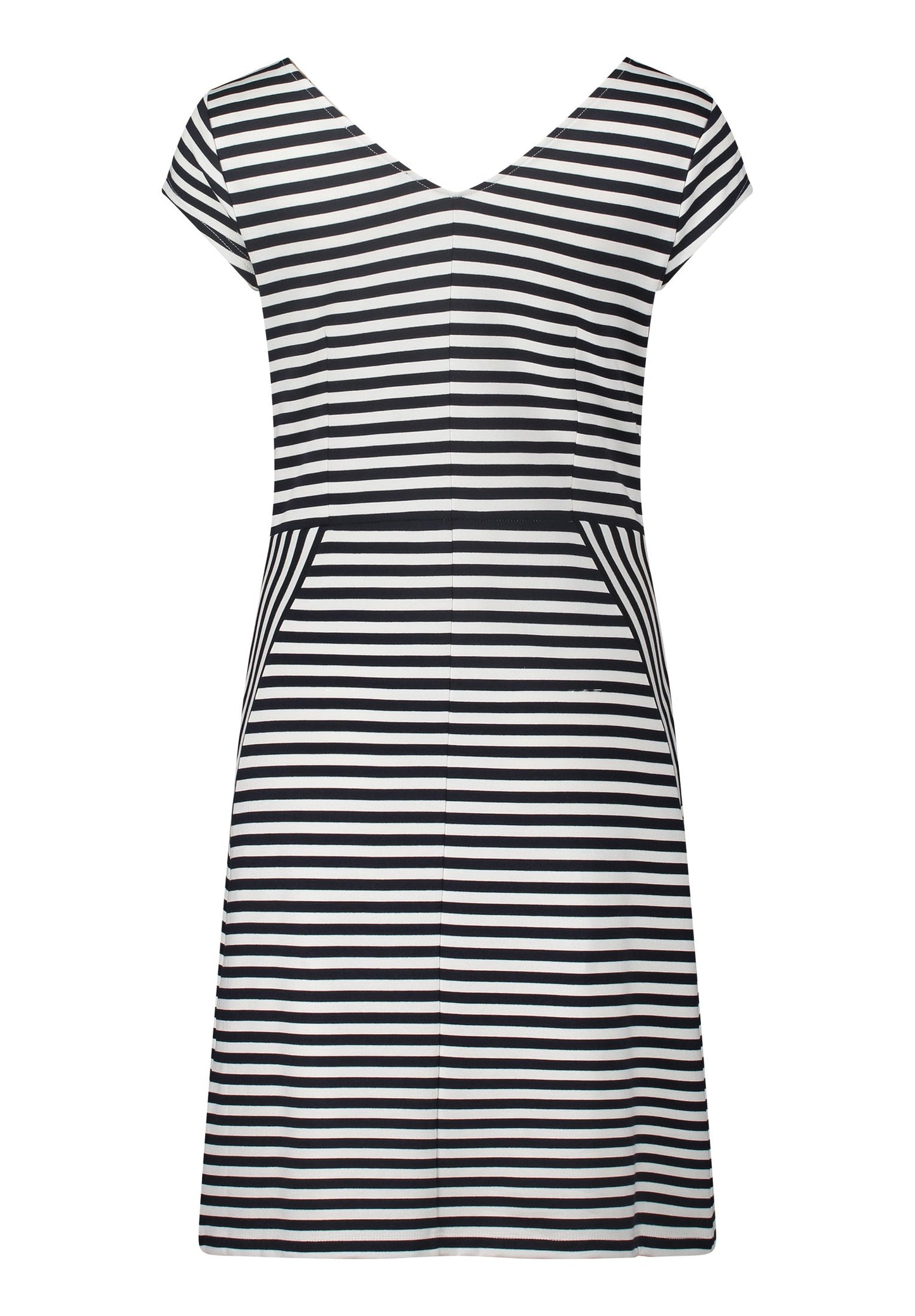 Streifenkleid (Dark Blue/cream)