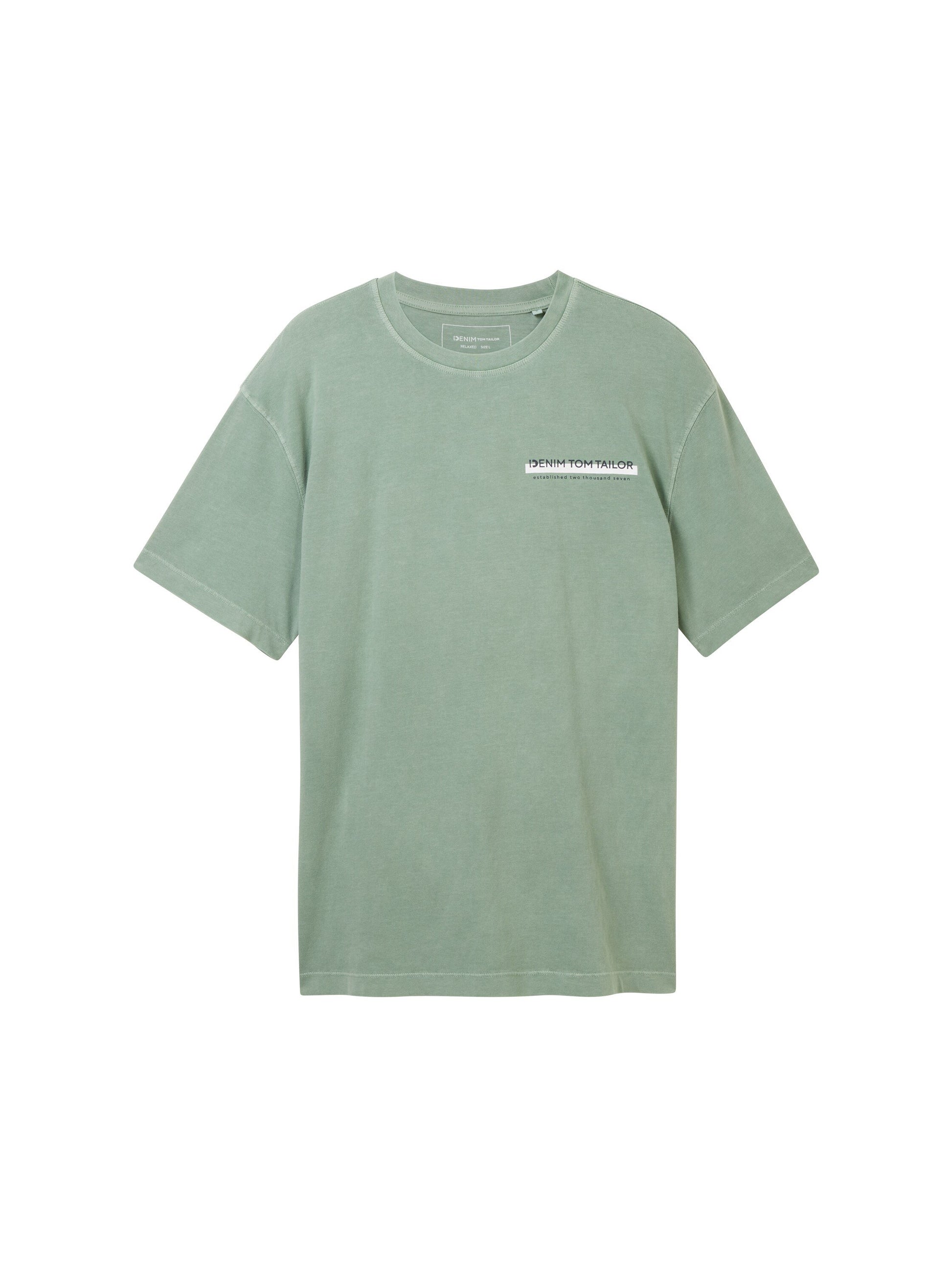T-Shirt mit Logoprint (Bleeched Green)