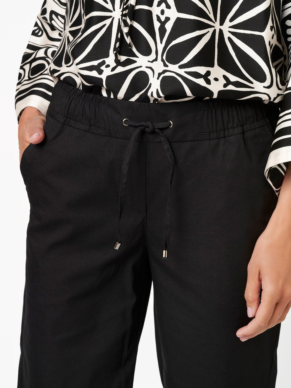 Pia Wide Leg 3/4 (Black)