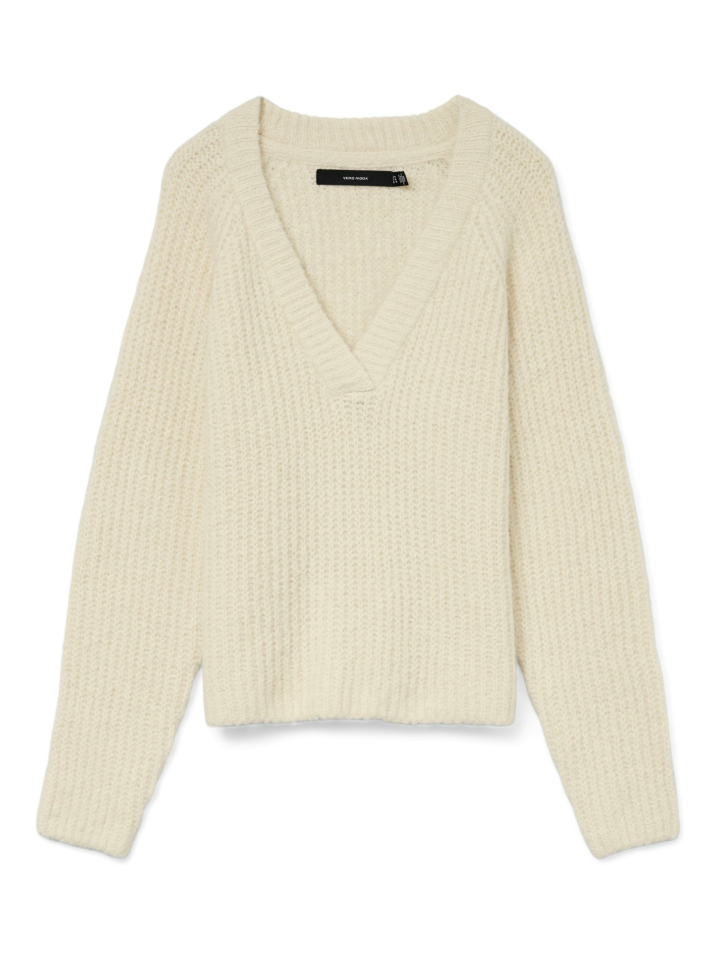 Vmnovah Rib Ls V-neck Pullover (Birch)
