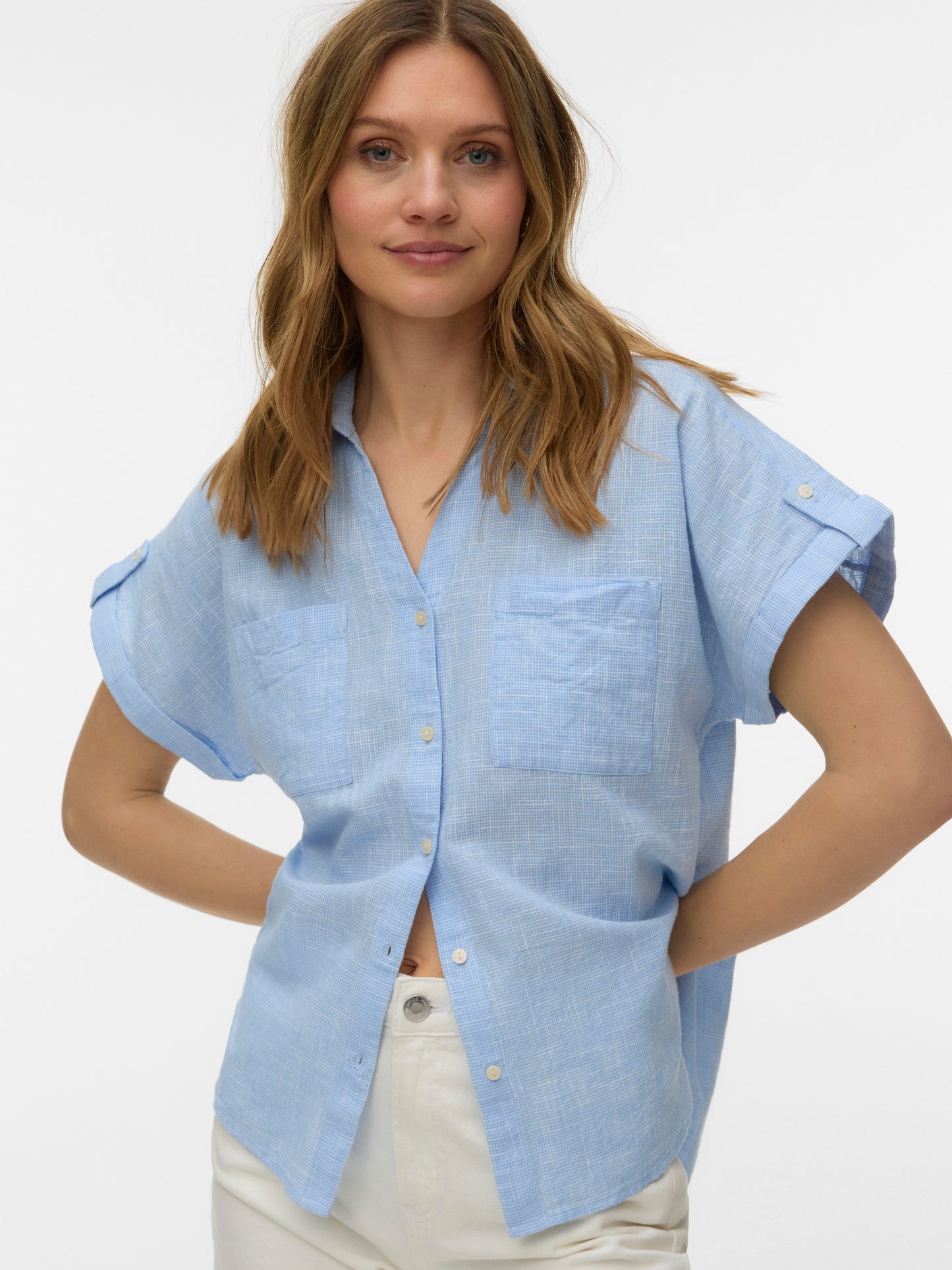 Vmthilde Ss Shirt Wvn Noos (Allure/sno)
