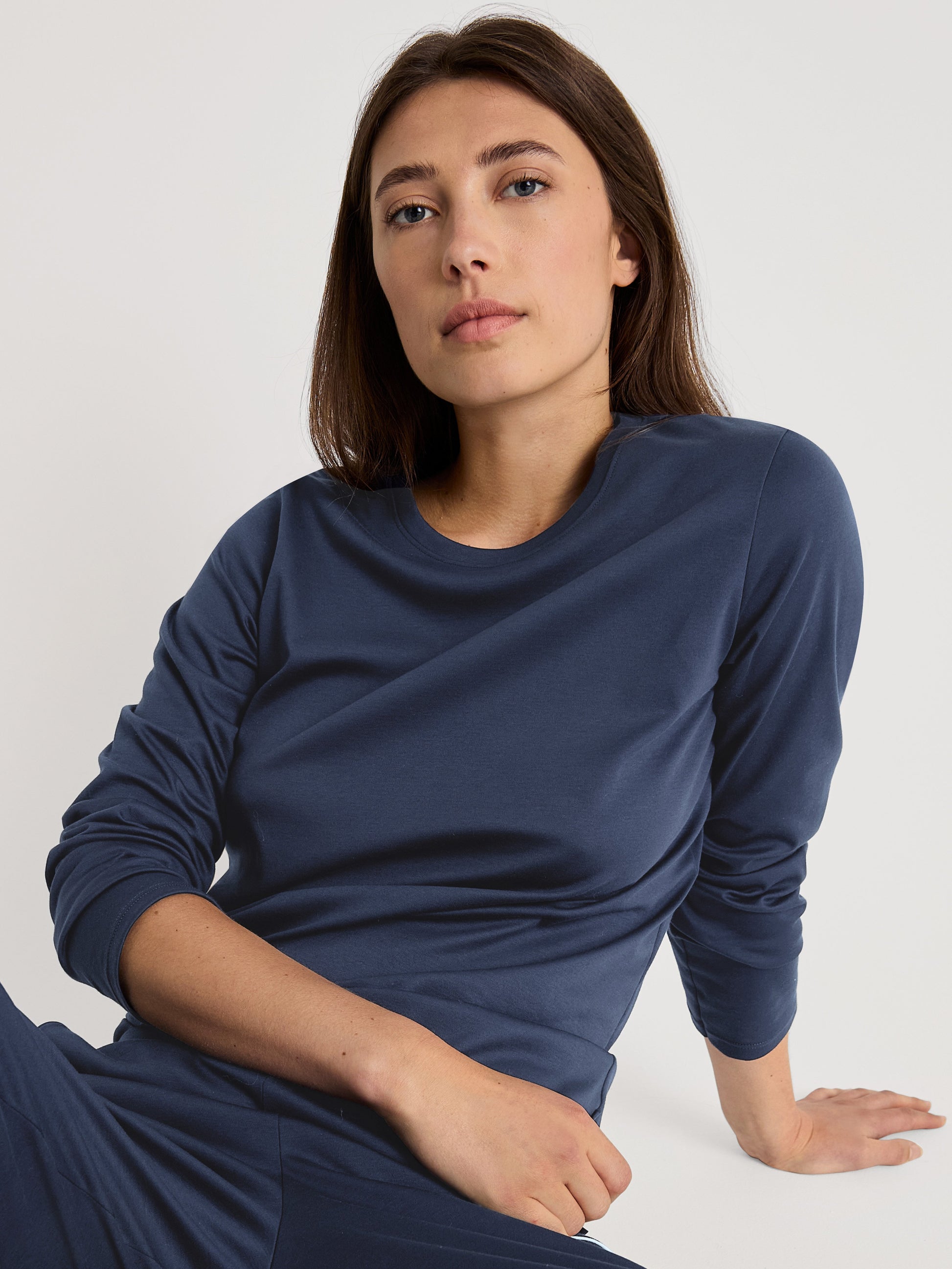 WOMEN Shirt long-sleeve (Peacoat Blue)