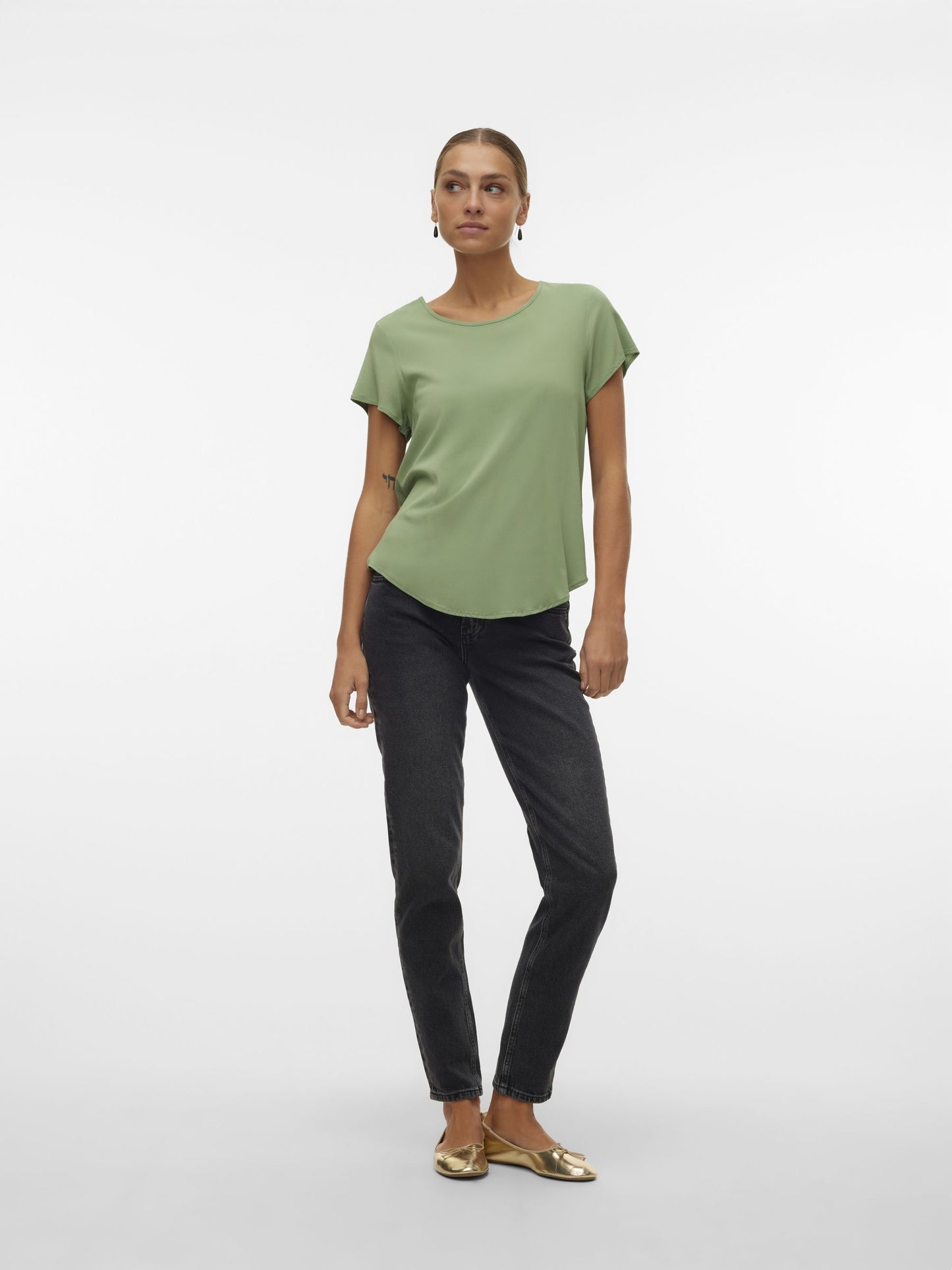 Vmbella Ss Top Wvn Ga Noos (Hedge Green)