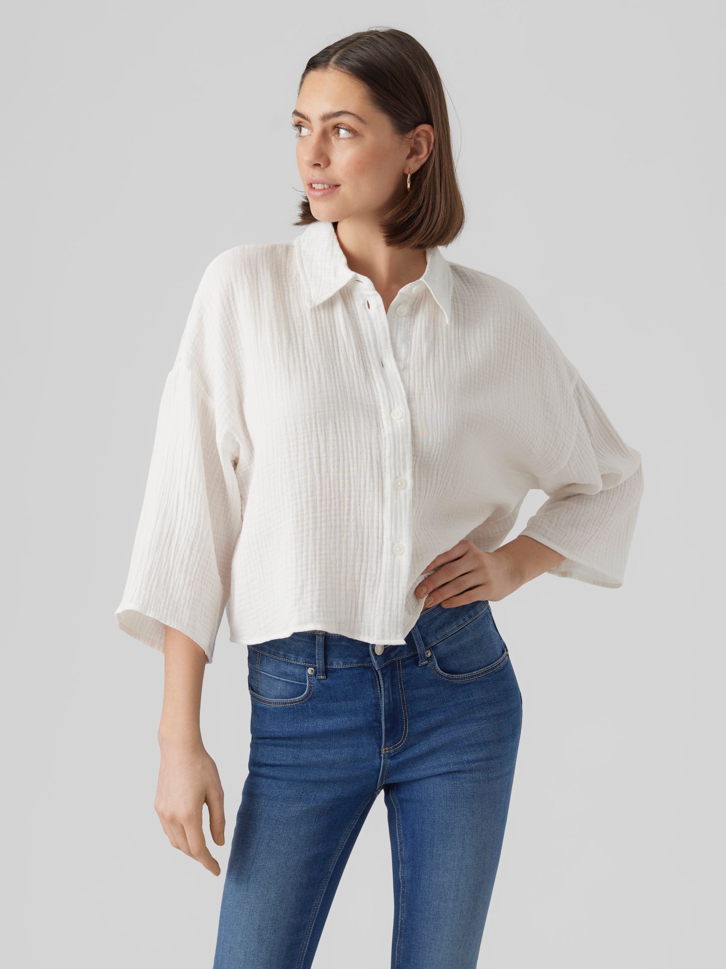 Vmnatali Crop Shirt Wvn Ga Noos (Snow White)