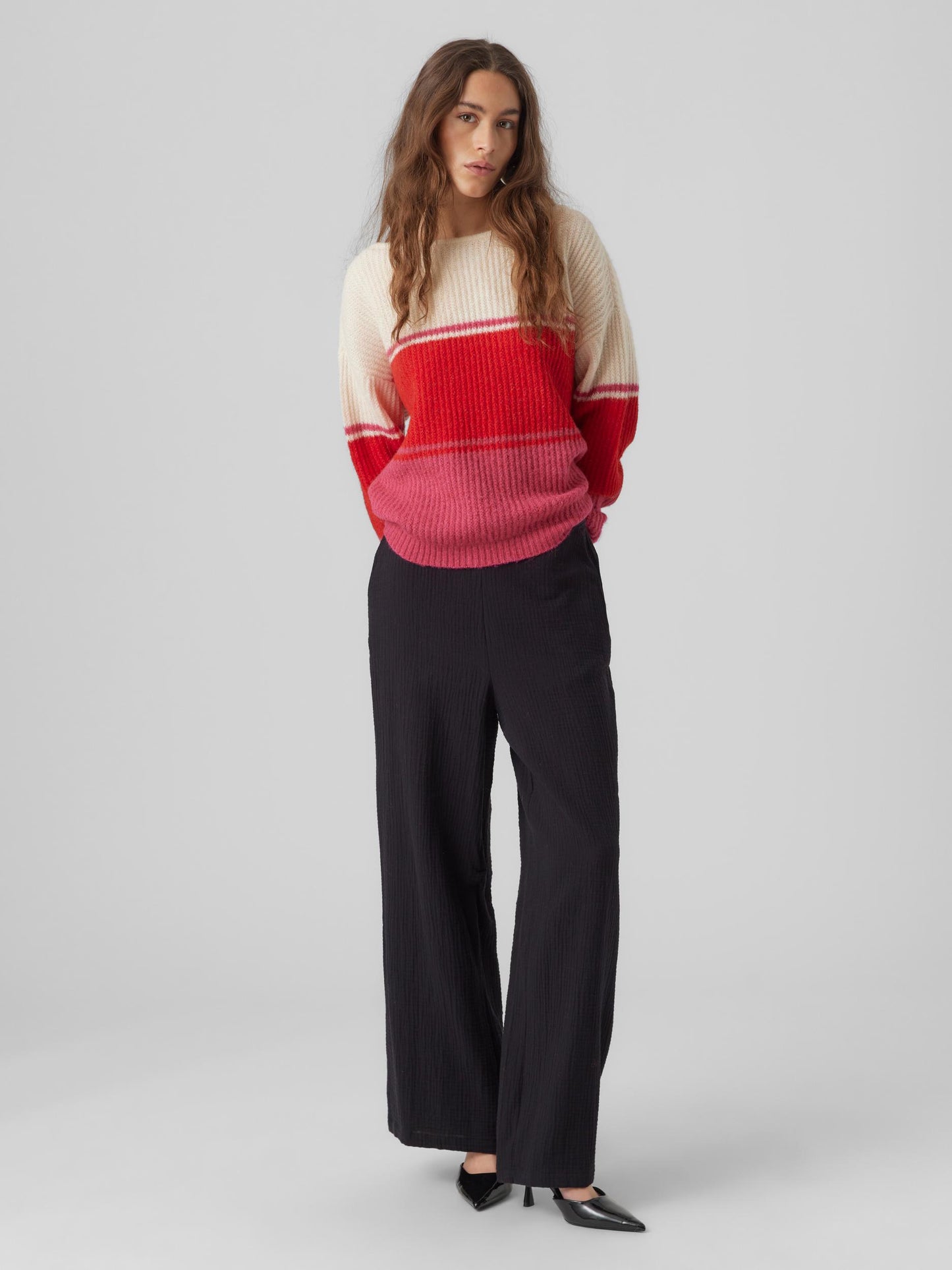 Vmcelin Ls Boatneck Pullover Ga Boo (Birch/w. T)