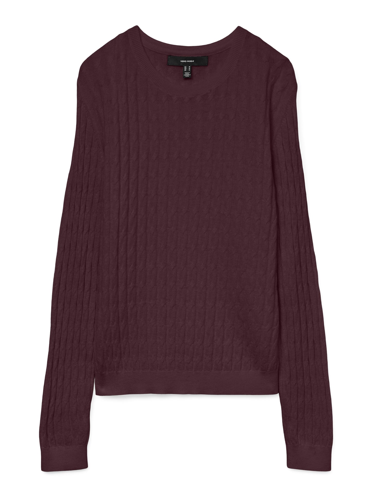 Vmflo Ls O-neck Pullover Boo (Winetastin)