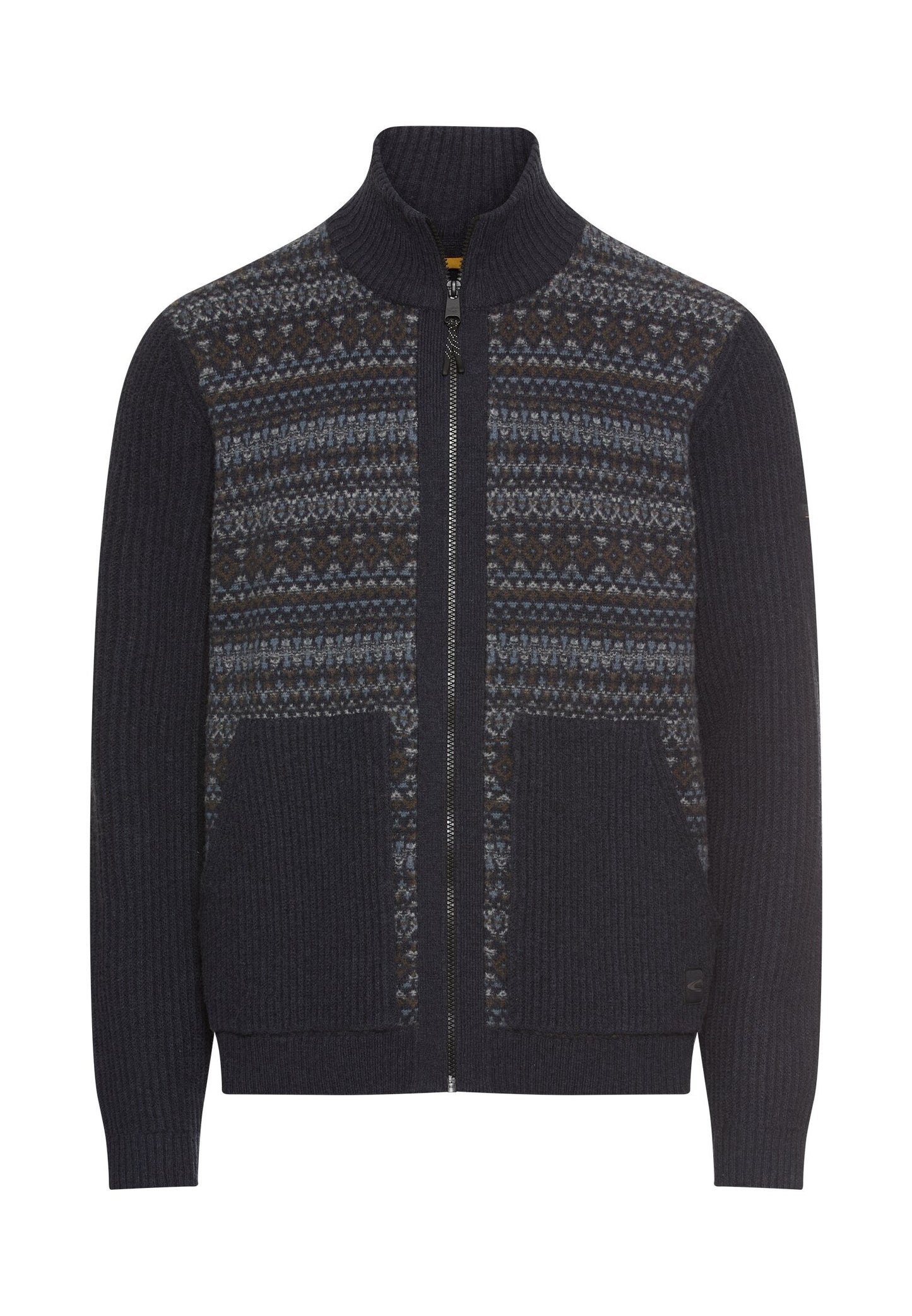 Strickjacke mit Stehkragen (Dark Navy)