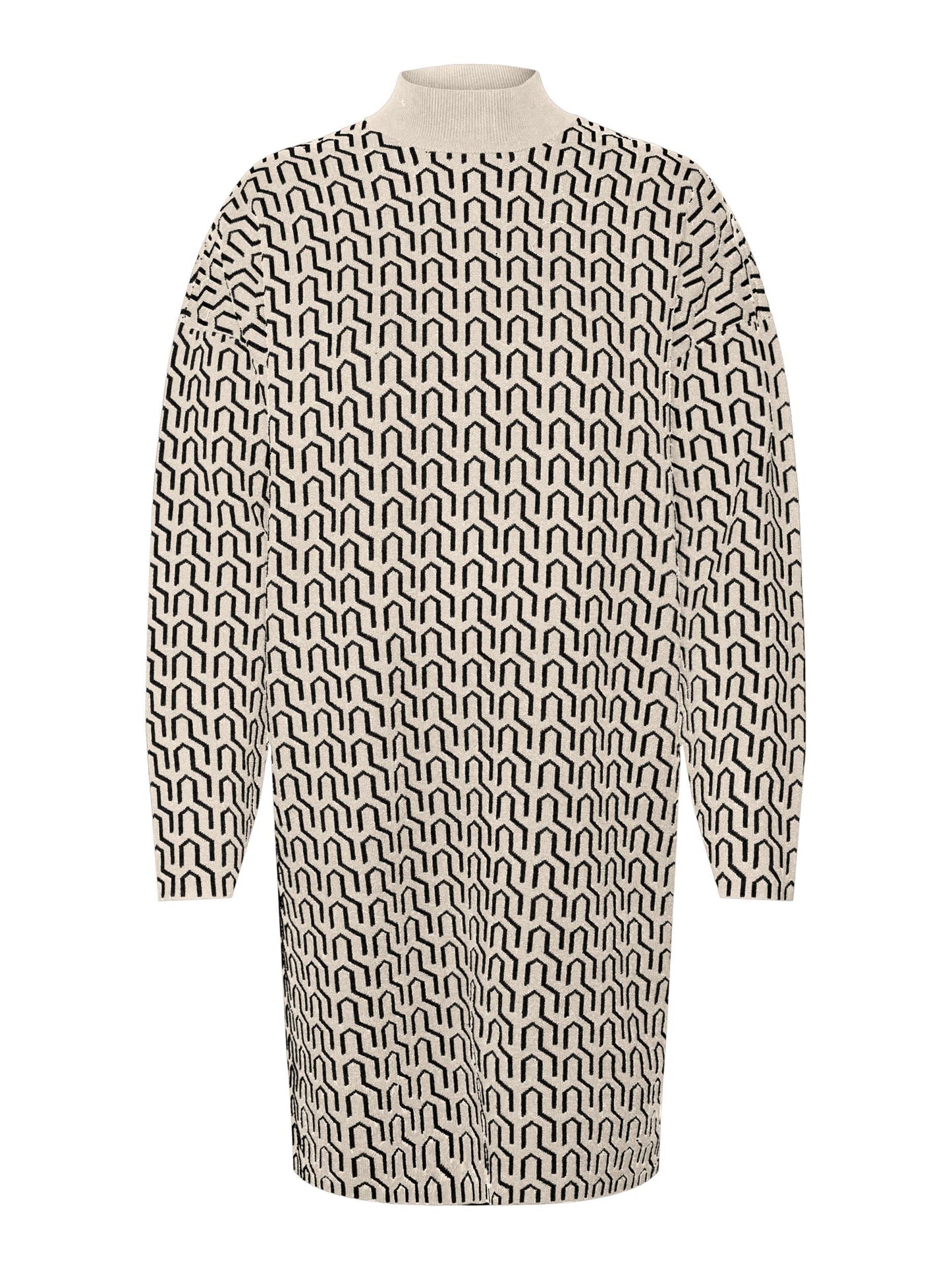 Vmgoldneedle Art Ls Short H Nk Dress Lcs (Black/w Bi)