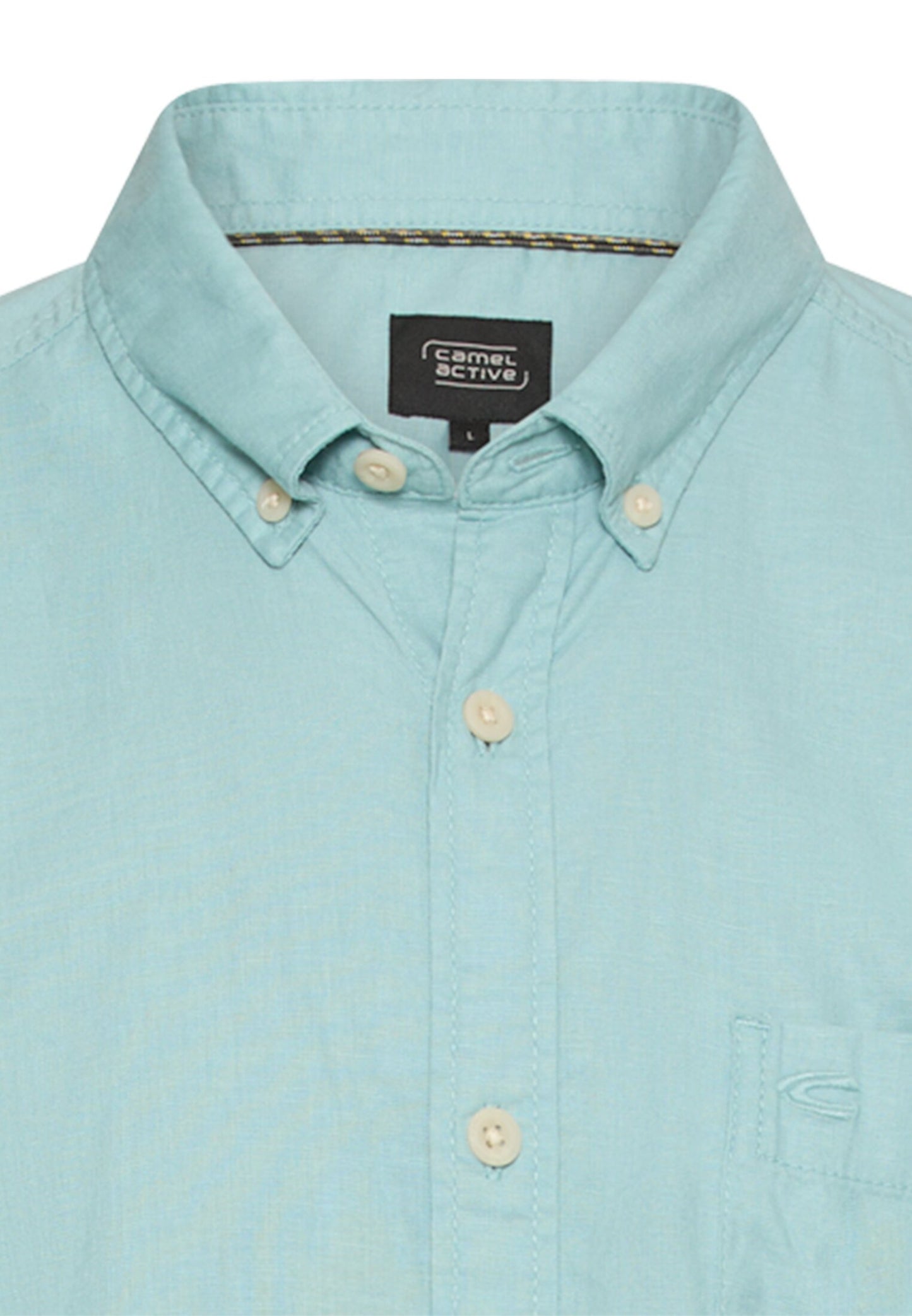 Kurzarmhemd aus Leinenmix (Ocean Green)