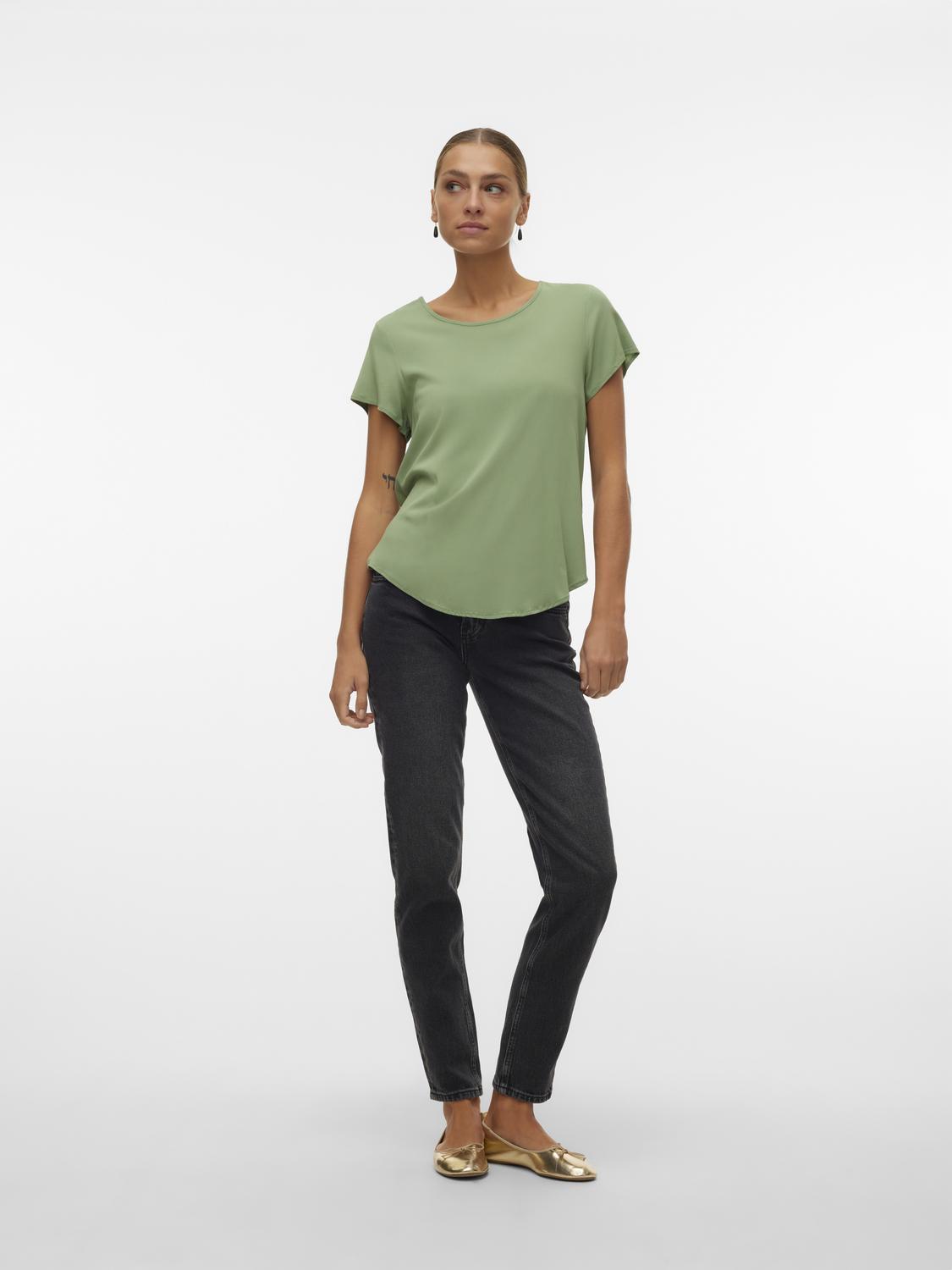 Vmbella Ss Top Wvn Ga Noos (Hedge Green)