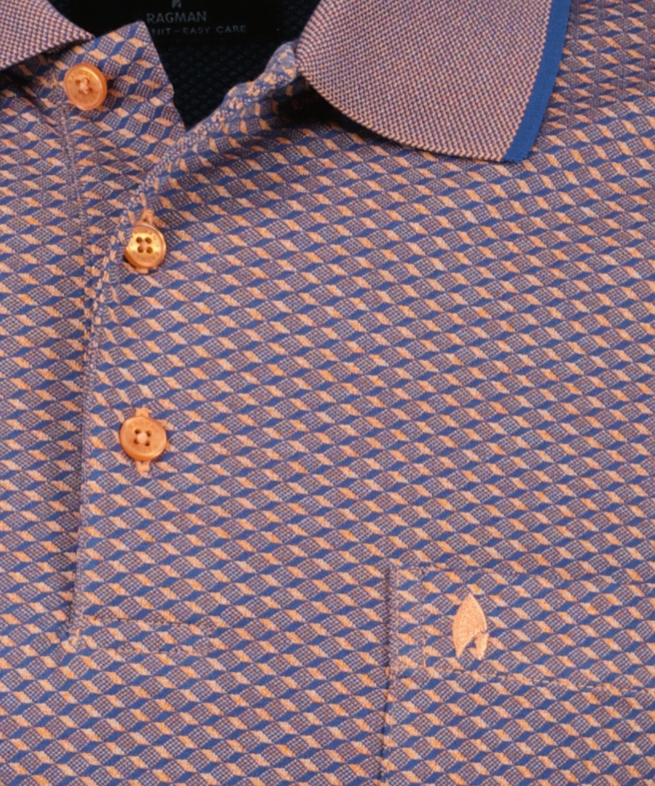 Softknit-Polo Jacquard (Terra)