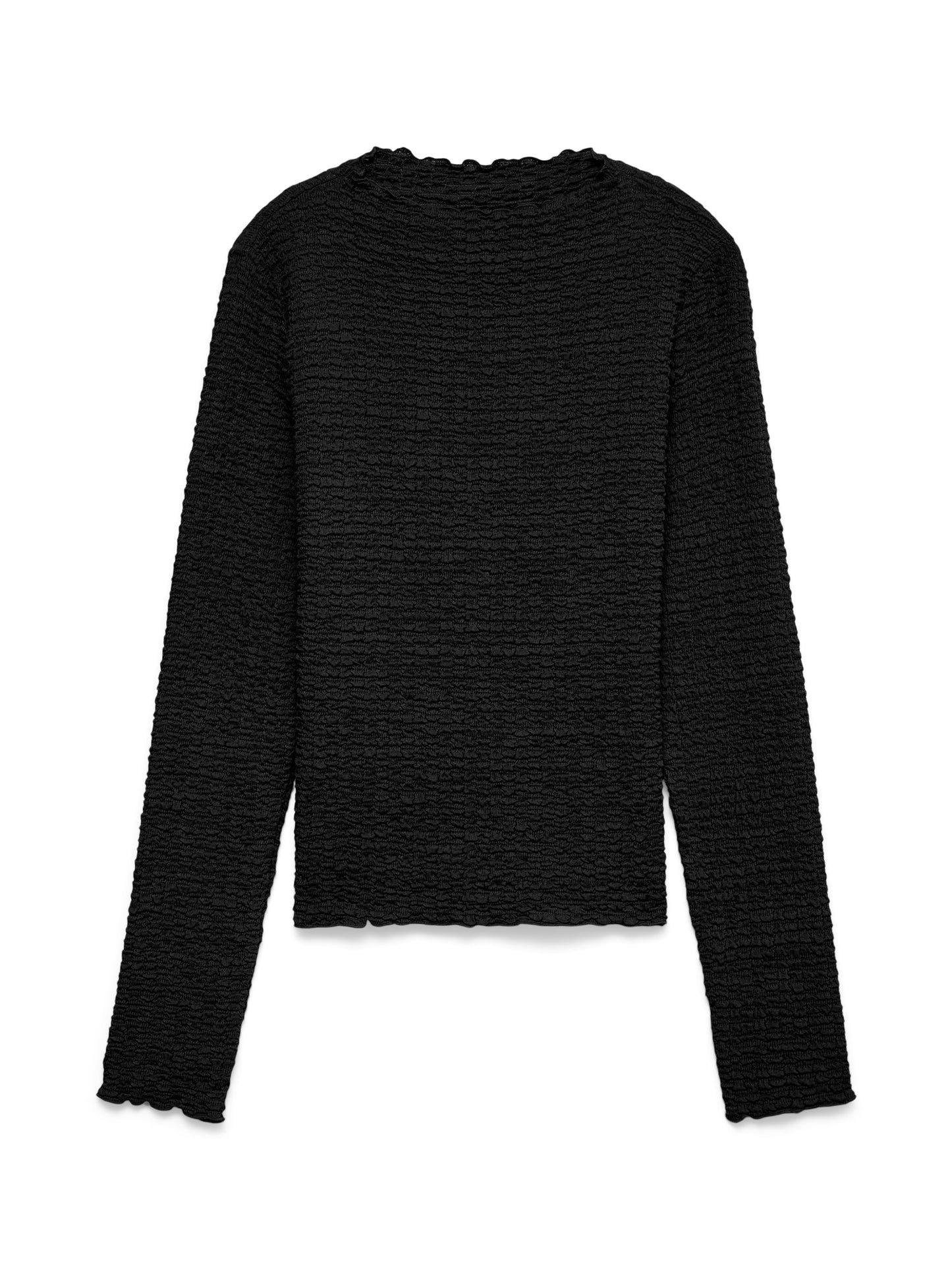 Vmzia Ls Funnel Neck Top Jrs Noos (Black)