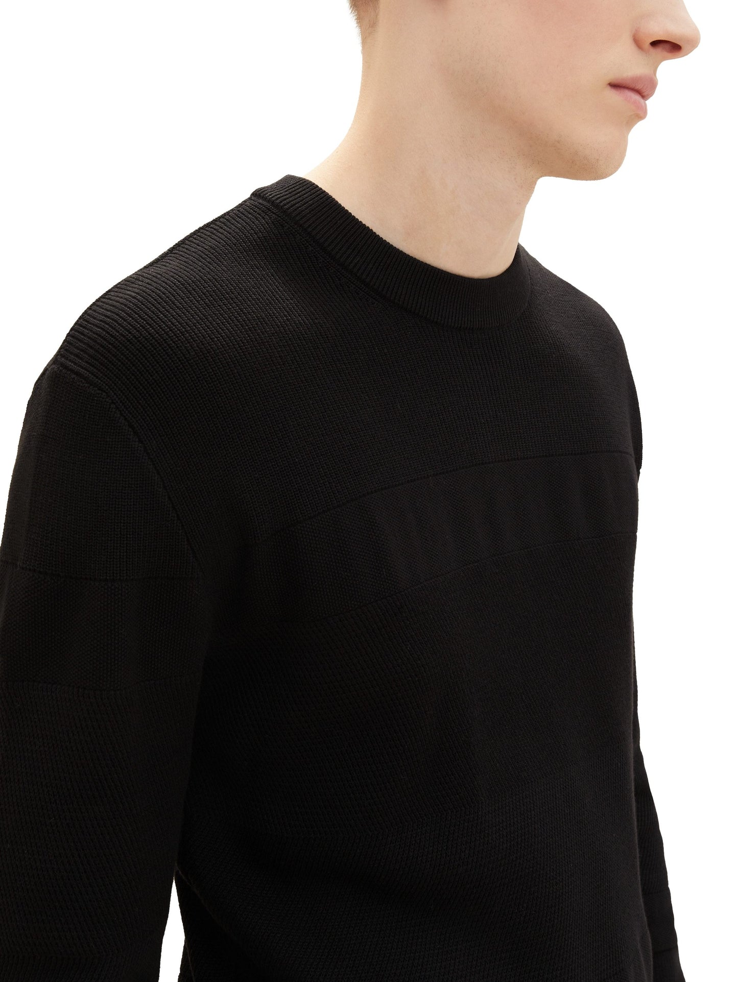 Strickpullover mit Struktur (Black)