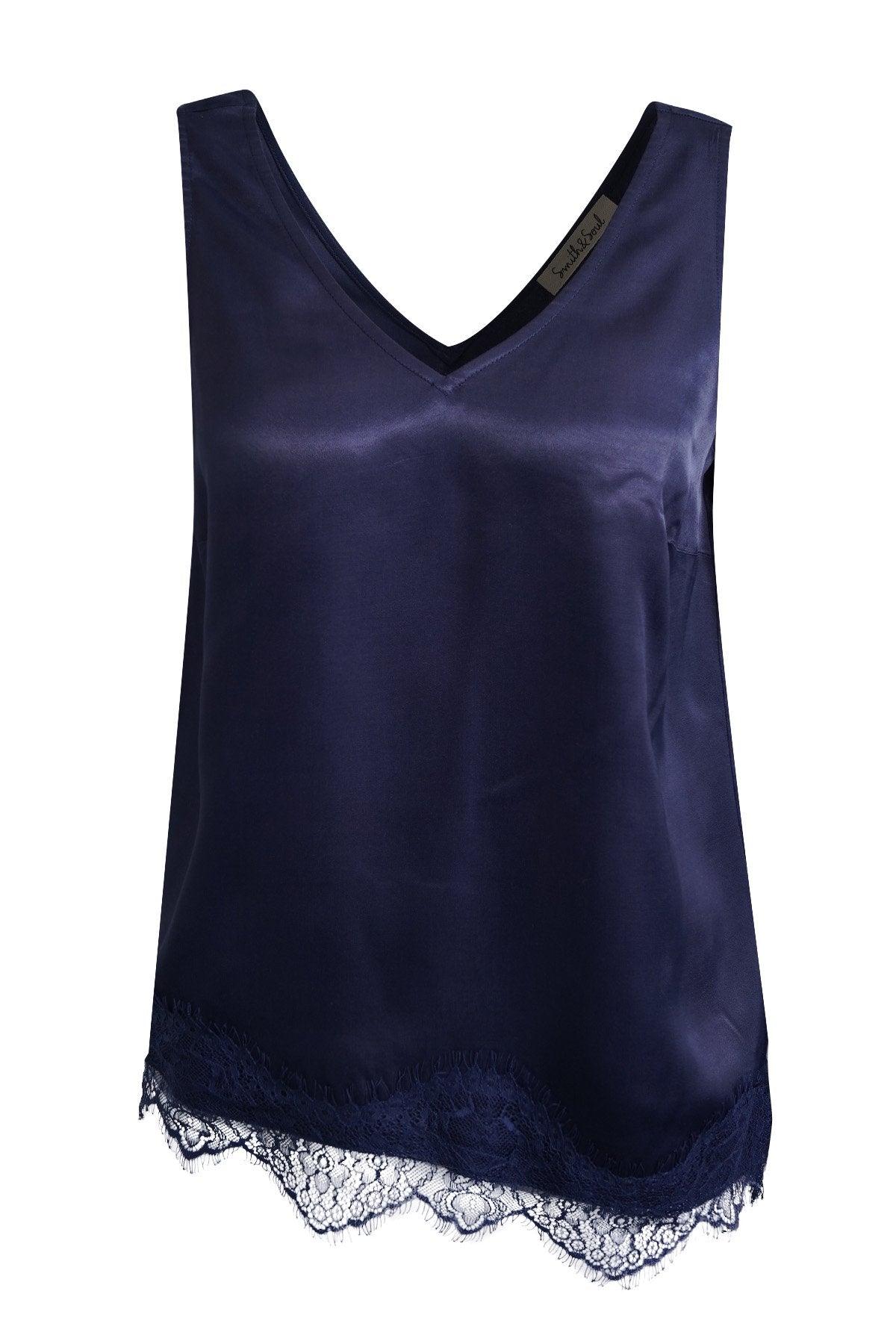 Satin Lace Top (Marine)