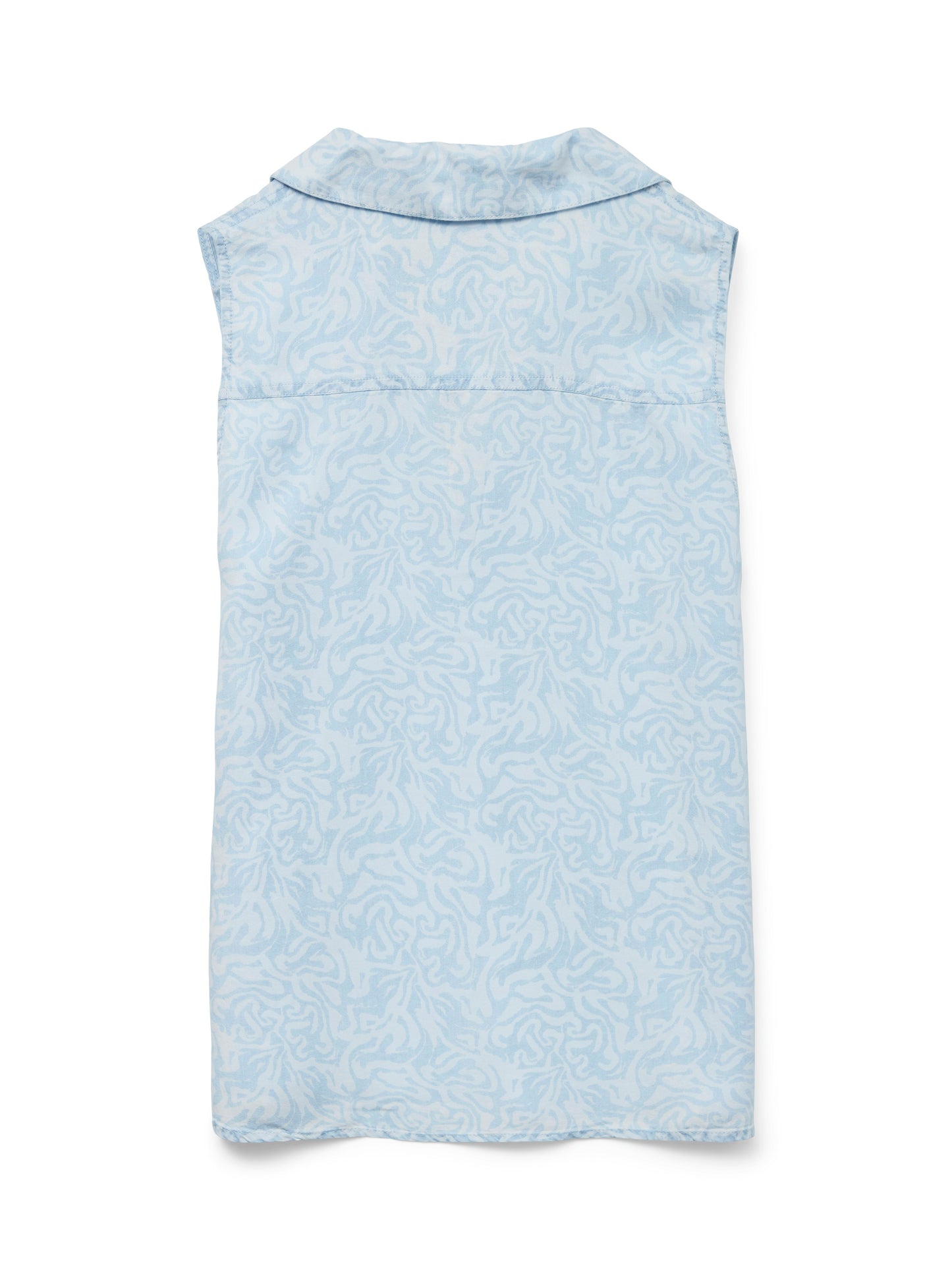 Vmharper Sl Collar Short Tencel Top Ga (Light Blue)