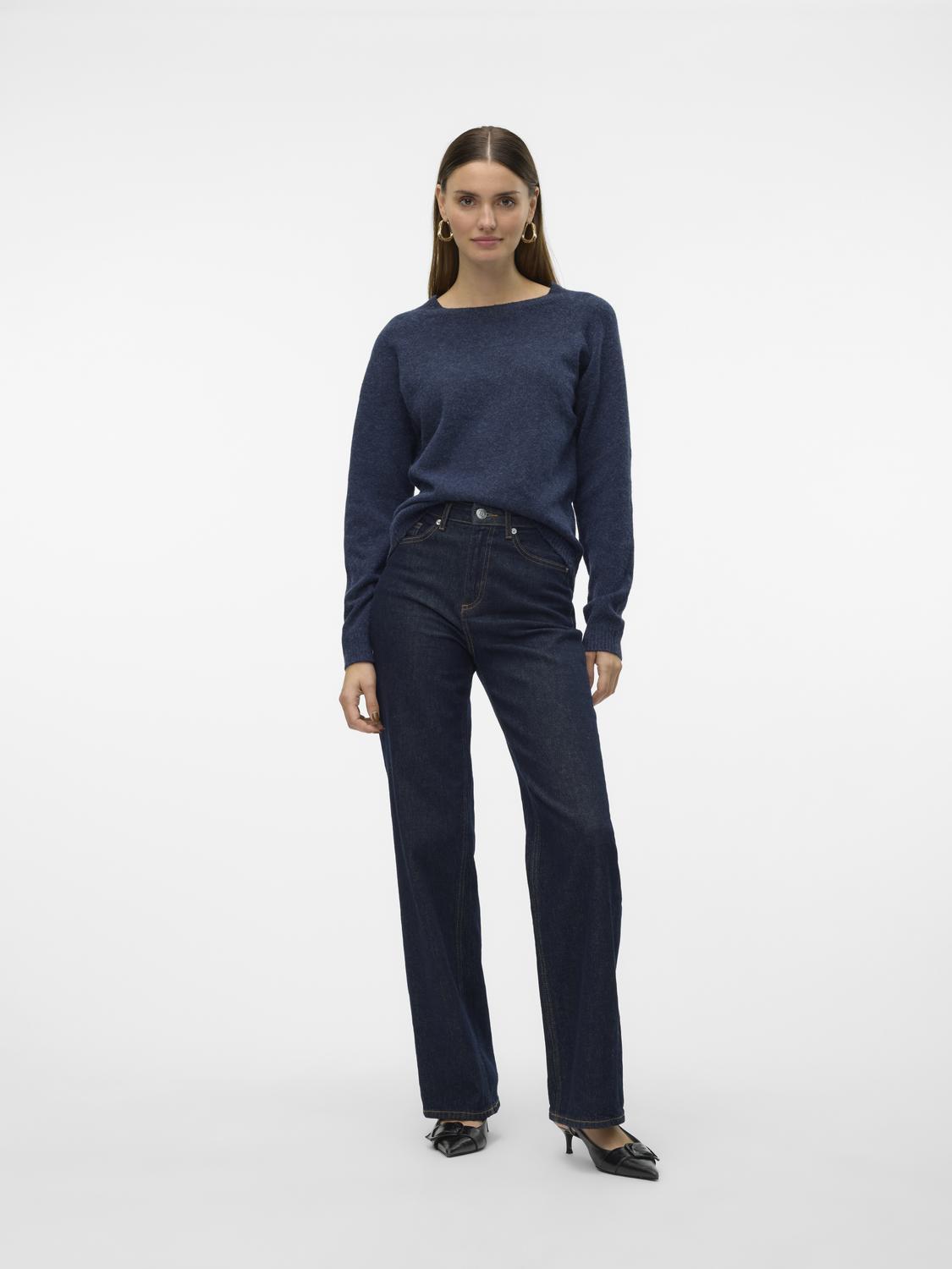 Vmdoffy Ls O-neck Blouse Ga Noos (Navy Blaze)