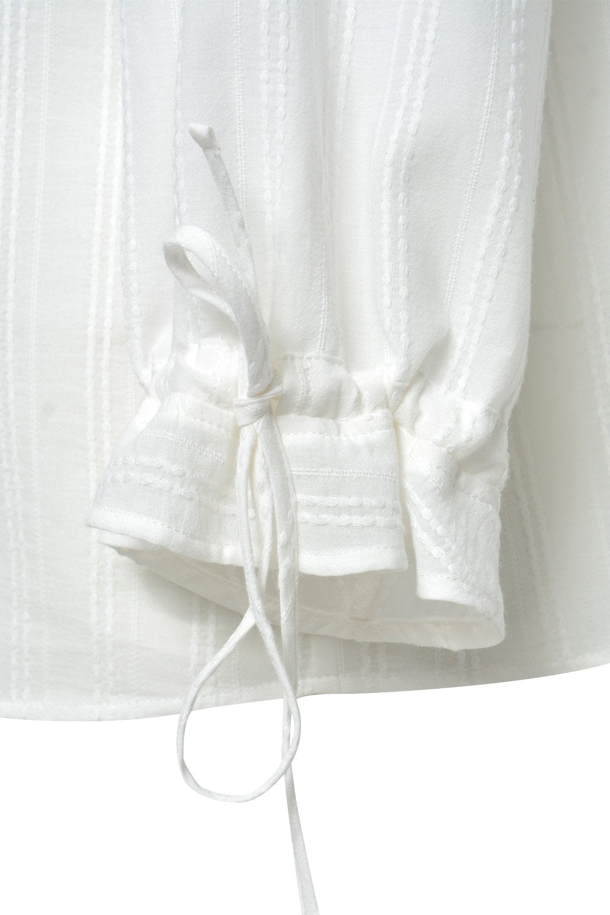 Structured Volant Neck Blouse (Offwhite)