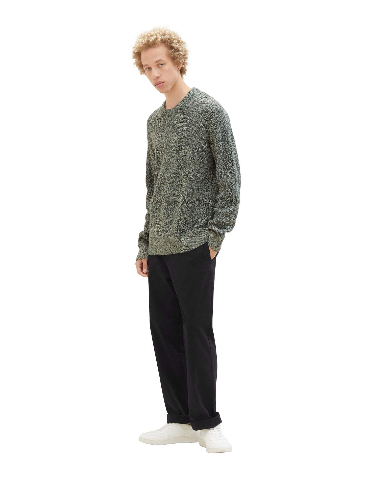 Strickpullover in Melange Optik (Ecru Tonal Mou)