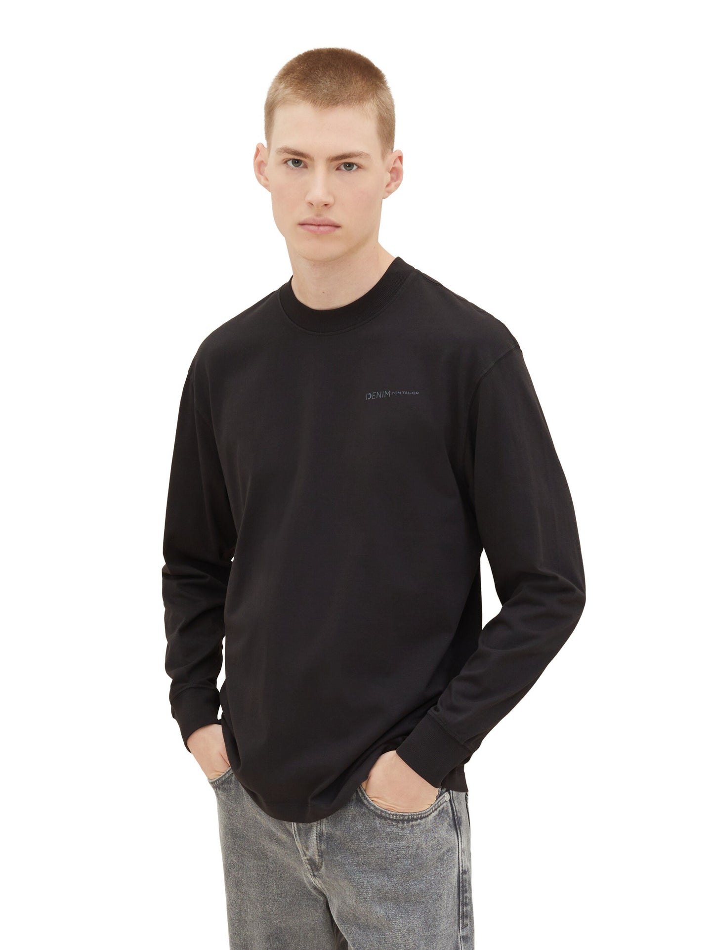 Langarmshirt mit Print (Black)