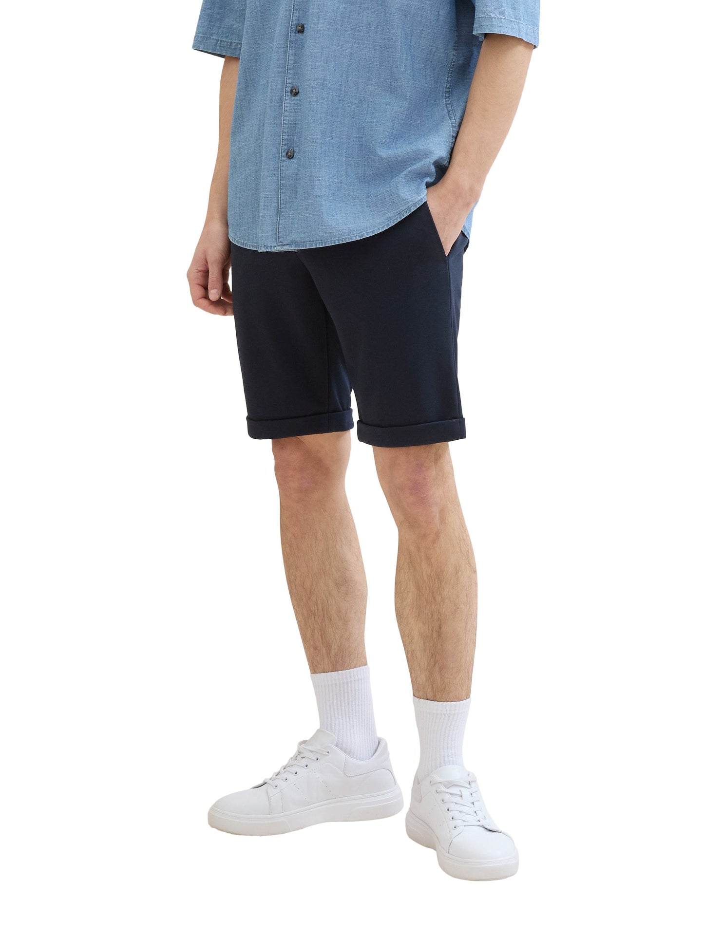 Slim Piqué Chino Shorts (Sky Captain Bl)