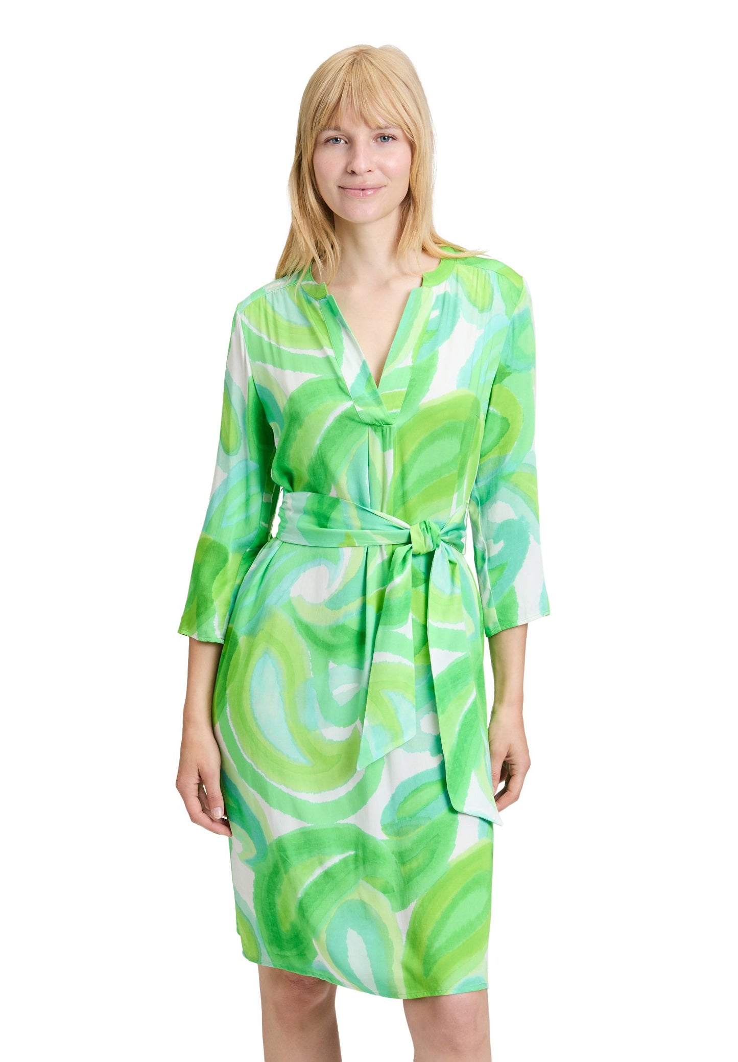 Blusenkleid (Cream/green)