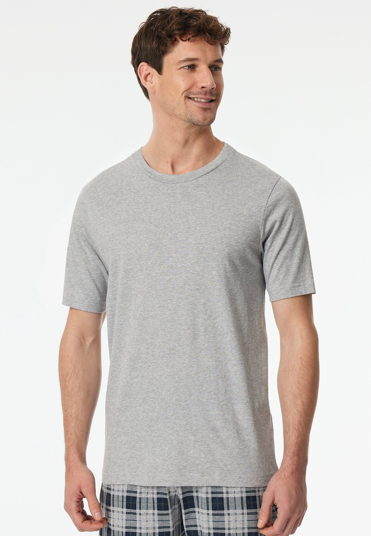 T-Shirt Rundhals (Grau-mel.)