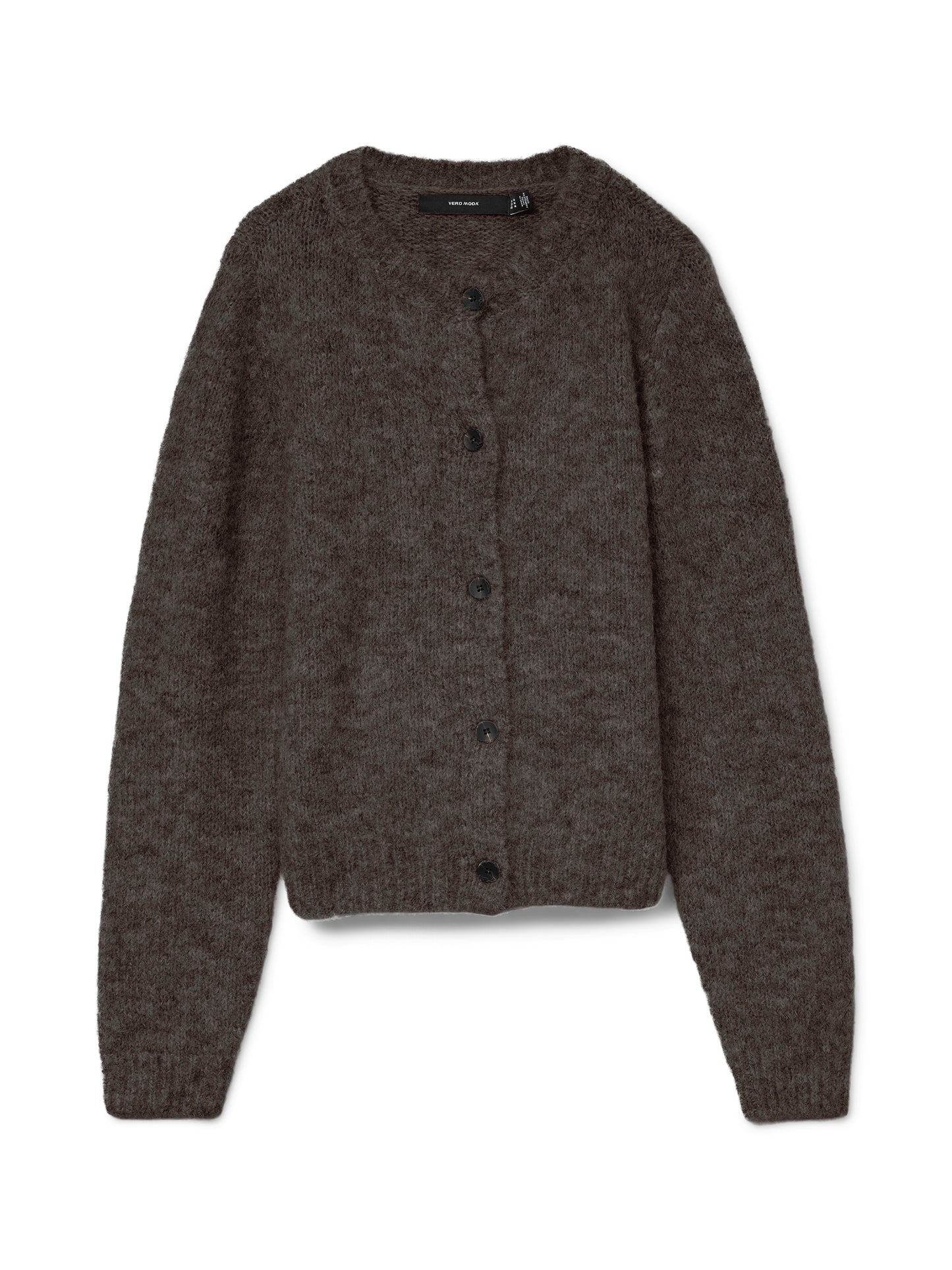 Vmnovah Ls O-neck Button Cardi Ga Noos (Chocolate)