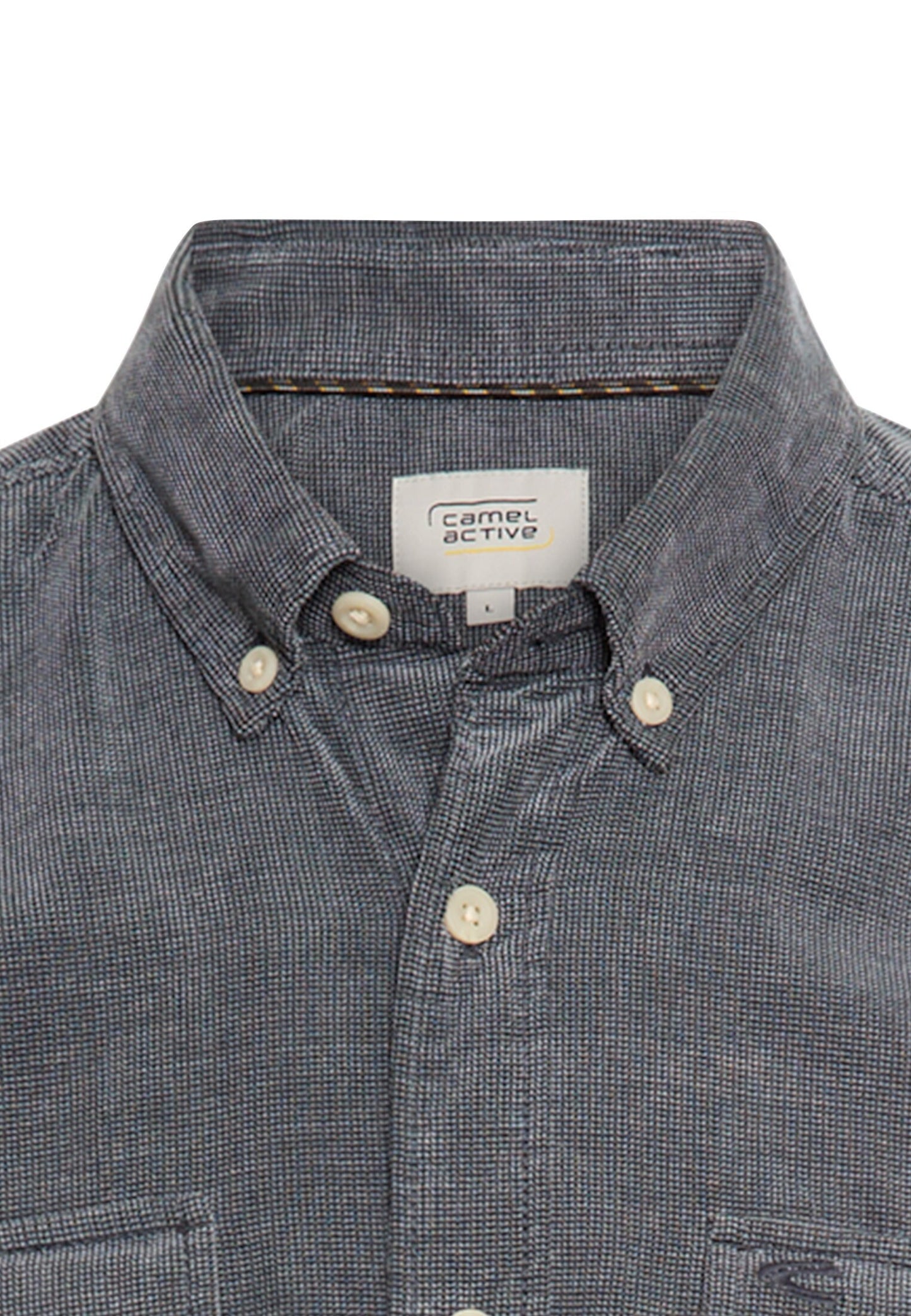 Langarmhemd mit aufgesetzten Taschen (Tinted Blue)