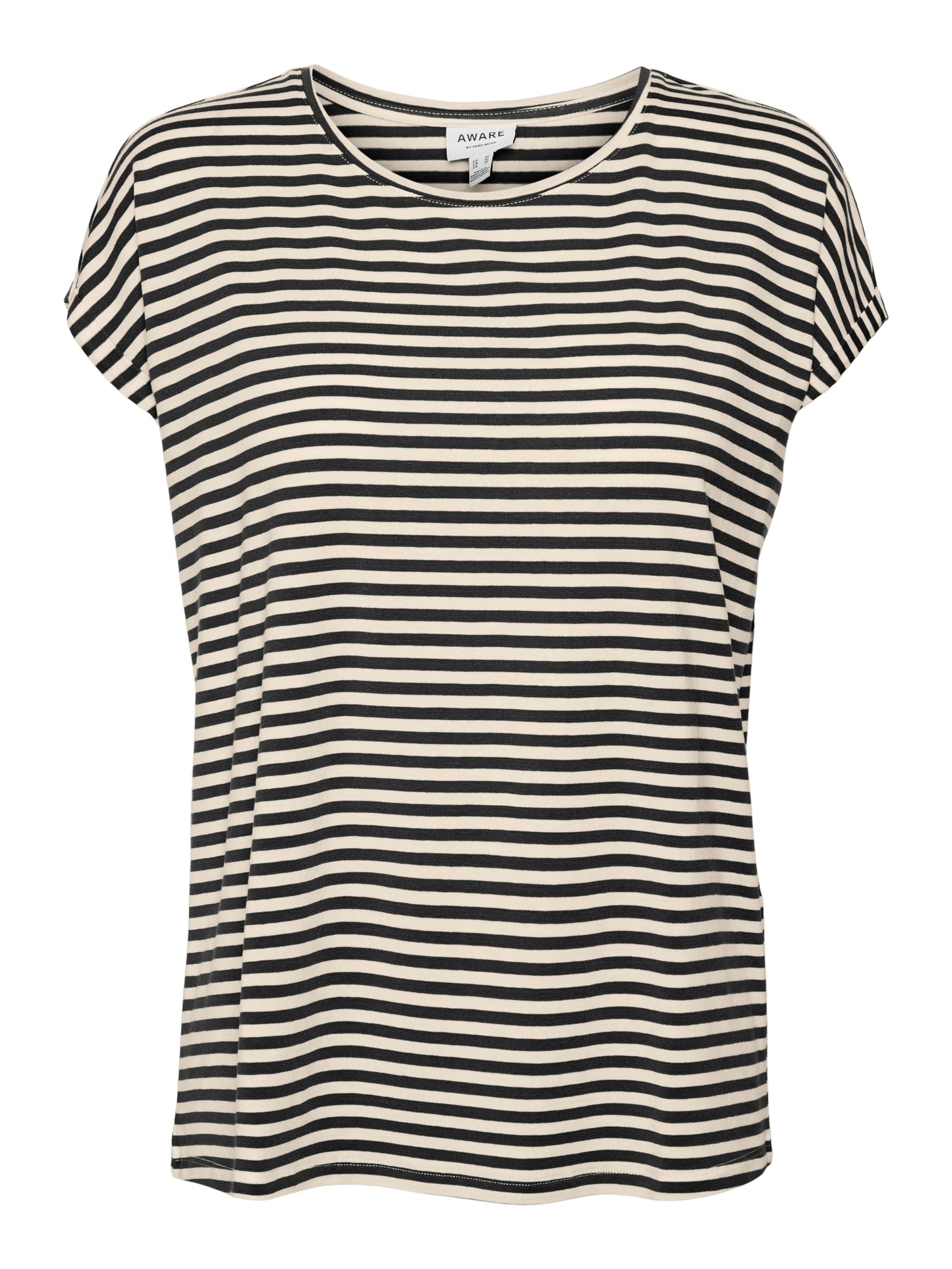 Vmava Plain Ss Top Stripe Ga Jrs Noos (Black/pris)
