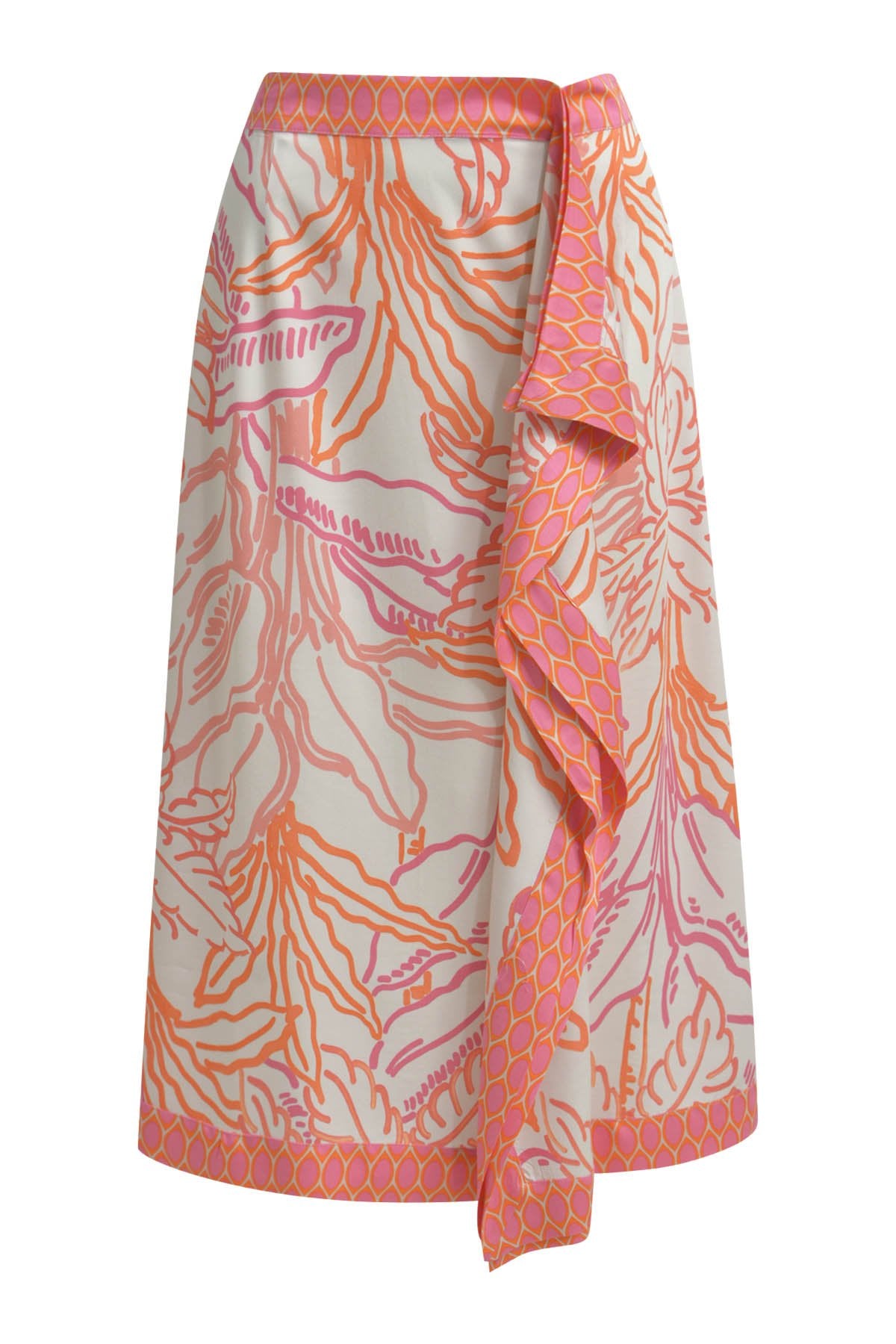 Printed Skirt (Coral Print)