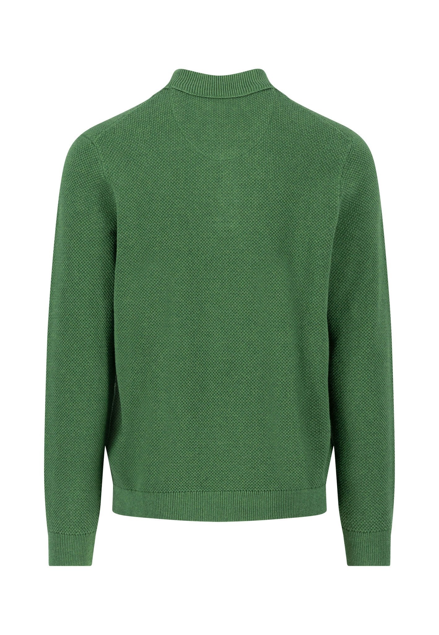 Buttoned Troyer, Cotton Wool (Dark Leaf)