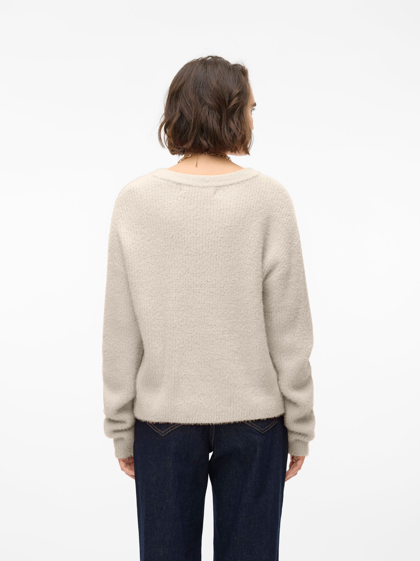 Vmpuff Ls O-neck Pullover Boo (Birch)
