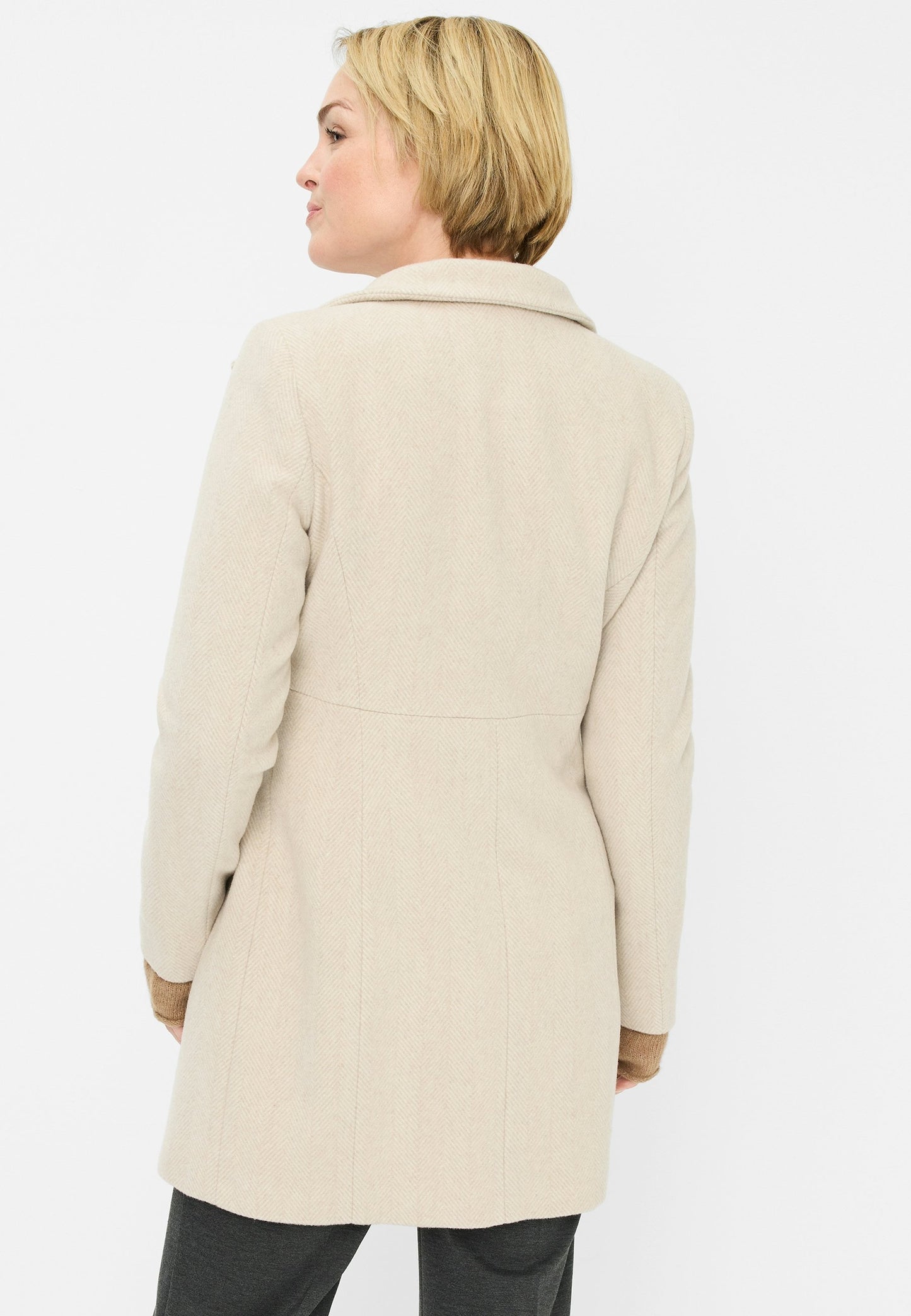 Wolljacke (Beige/kitt)