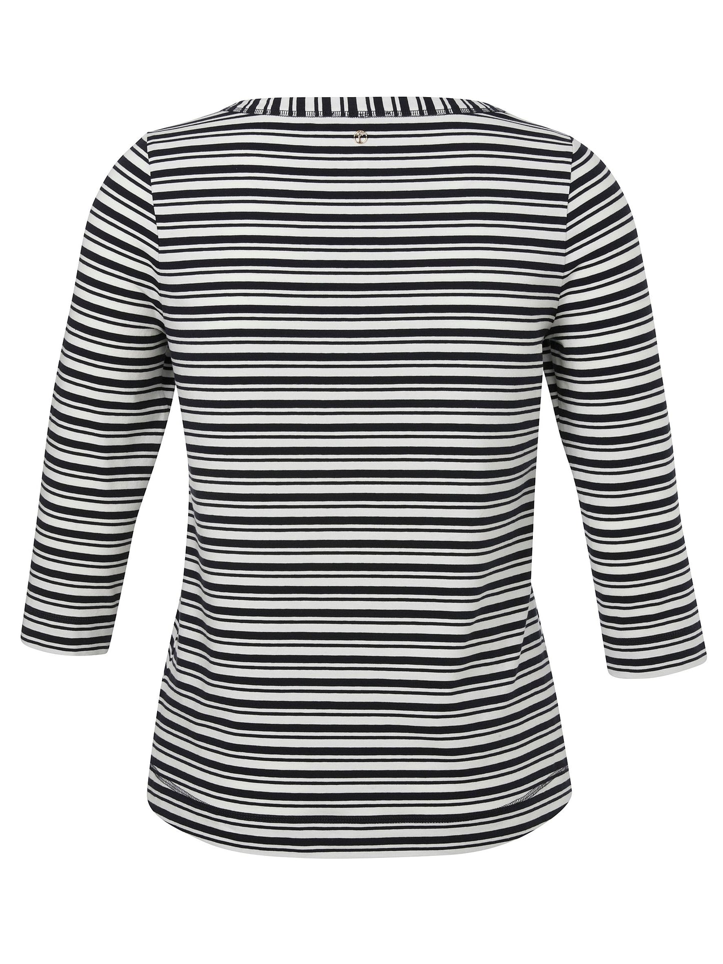 T-Shirt Rundhals 3/4 Arm (Navy / Offwhi)