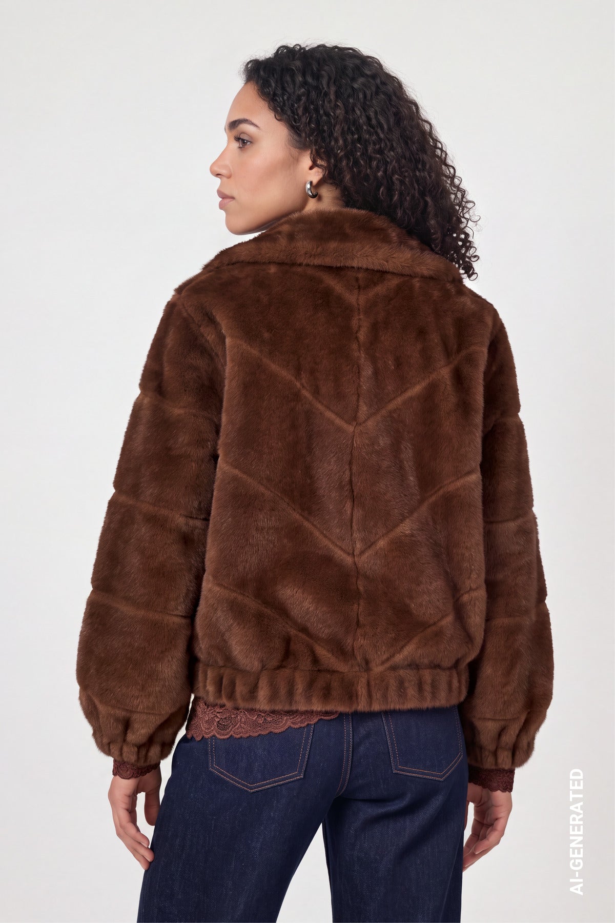Kunstfelljacke (Chocolate Brown)