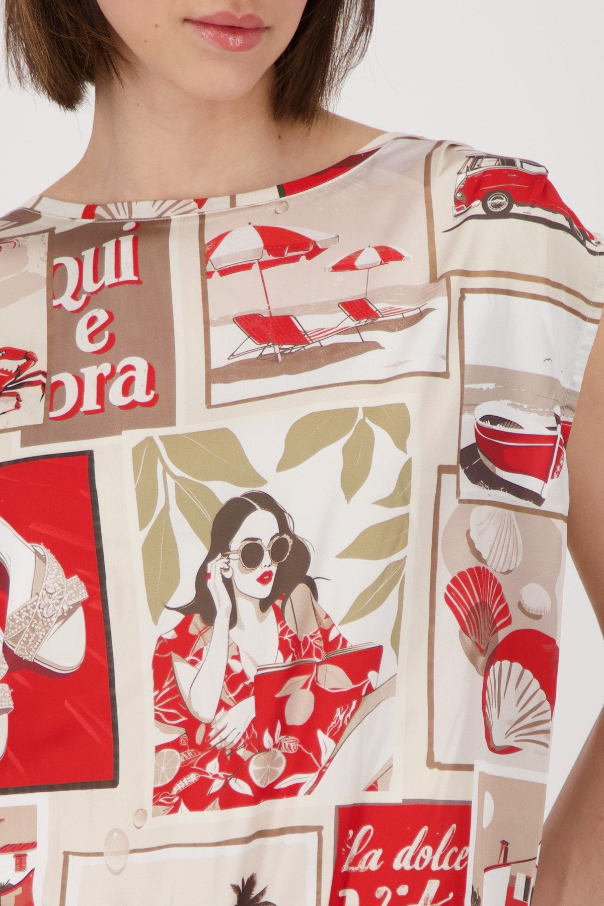 Bluse (Red Gemustert)