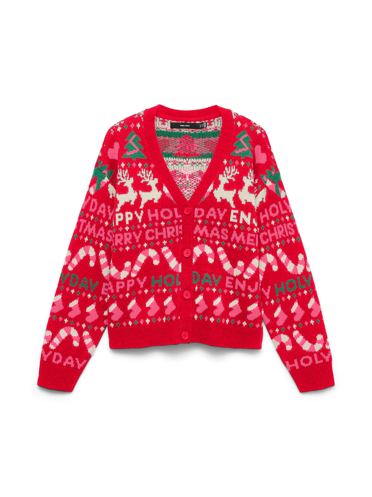 Vmxmas Holiday Ls V-neck Cardigan Xmas (Chinese Re)