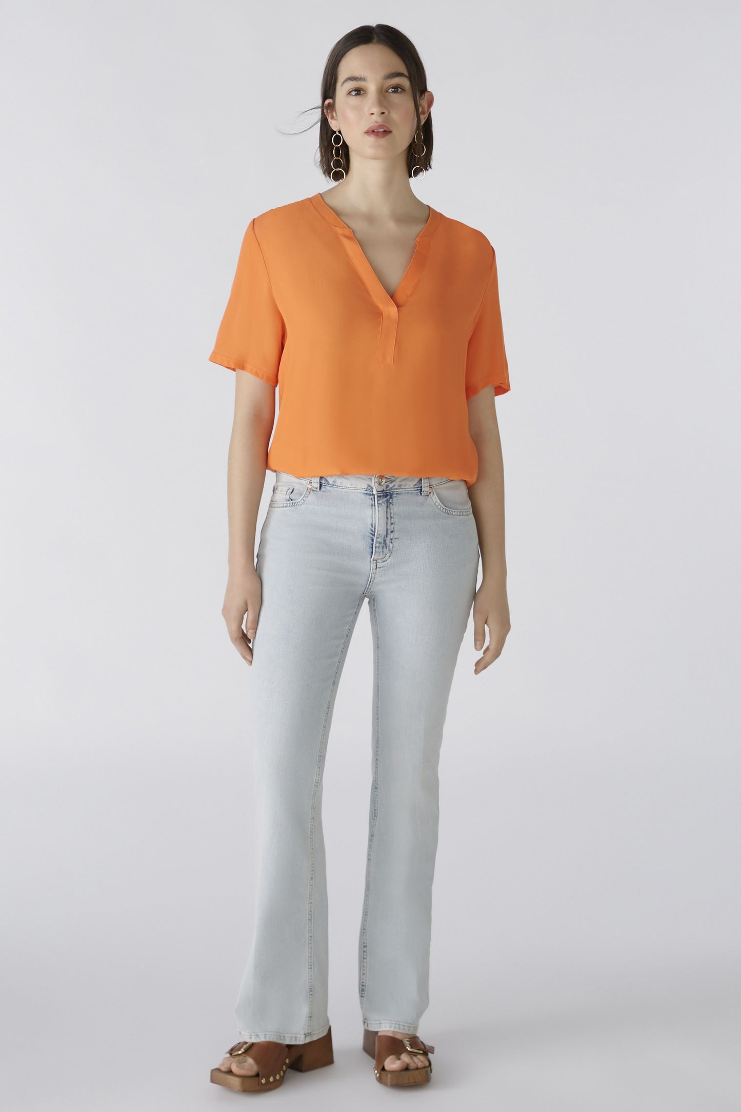 Blusenshirt Viskosepatch (Vermillion Oran)