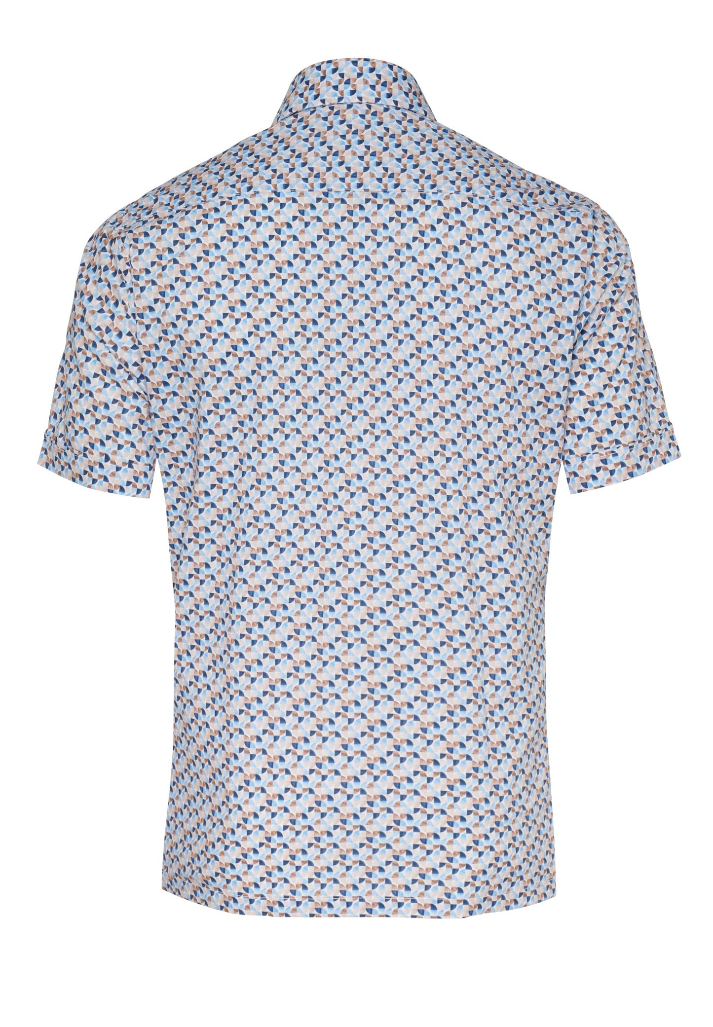 HATICO- Sport Hemd regular fit Halbarm (Druck Mittelblau)