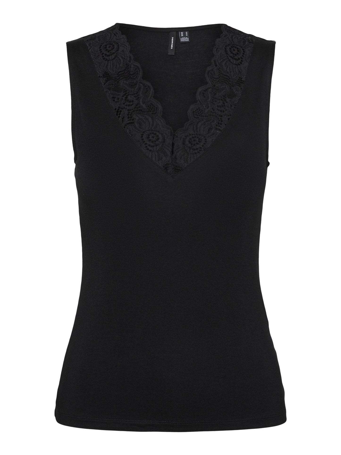 Vmrosa Sl V-neck Top Jrs Noos (Black)