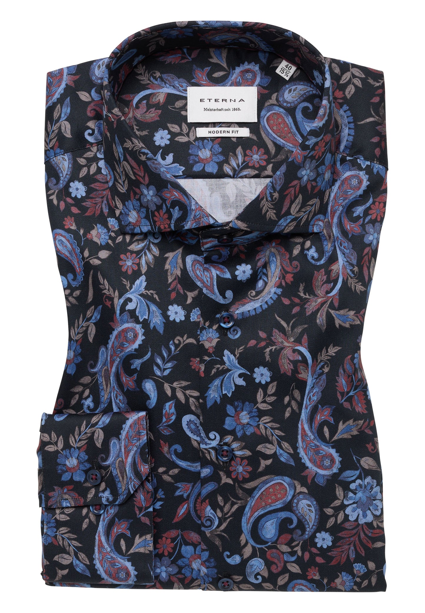 Hemd Twill Langarm (Dunkelblau)